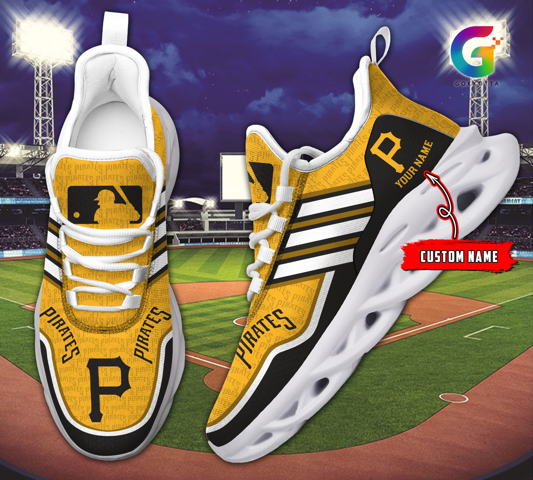 JWFancy Pittsburgh Pirates MLB Max Soul Shoes Sneakers For Men And Women