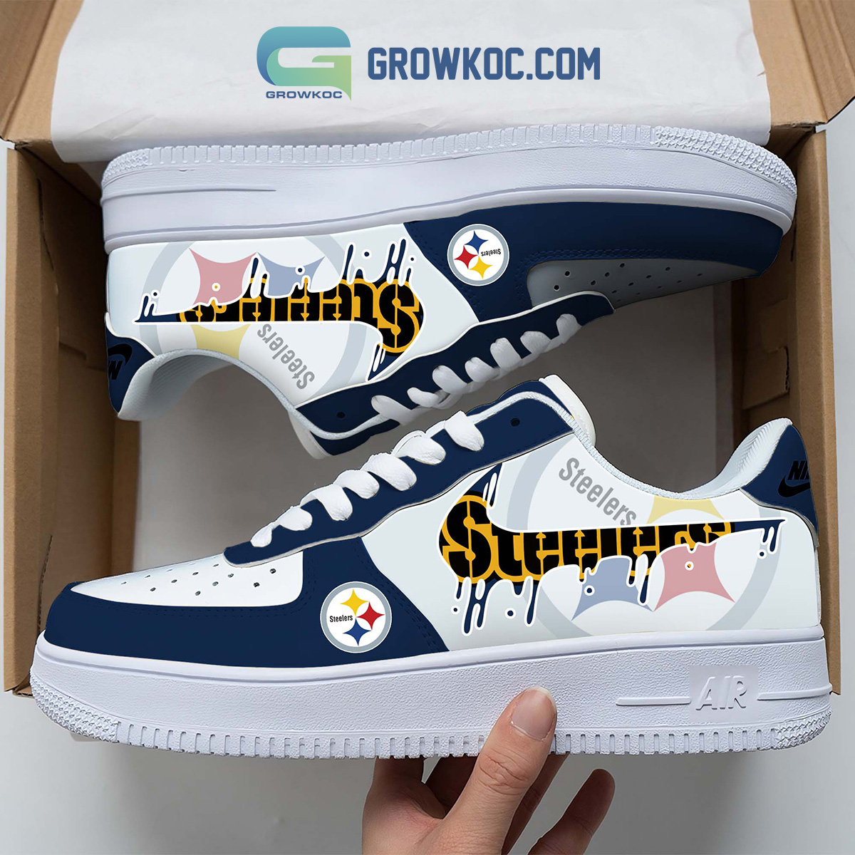 JWFancy Pittsburgh Steelers Air Low-Top Sneakers Shoes For Men And Women