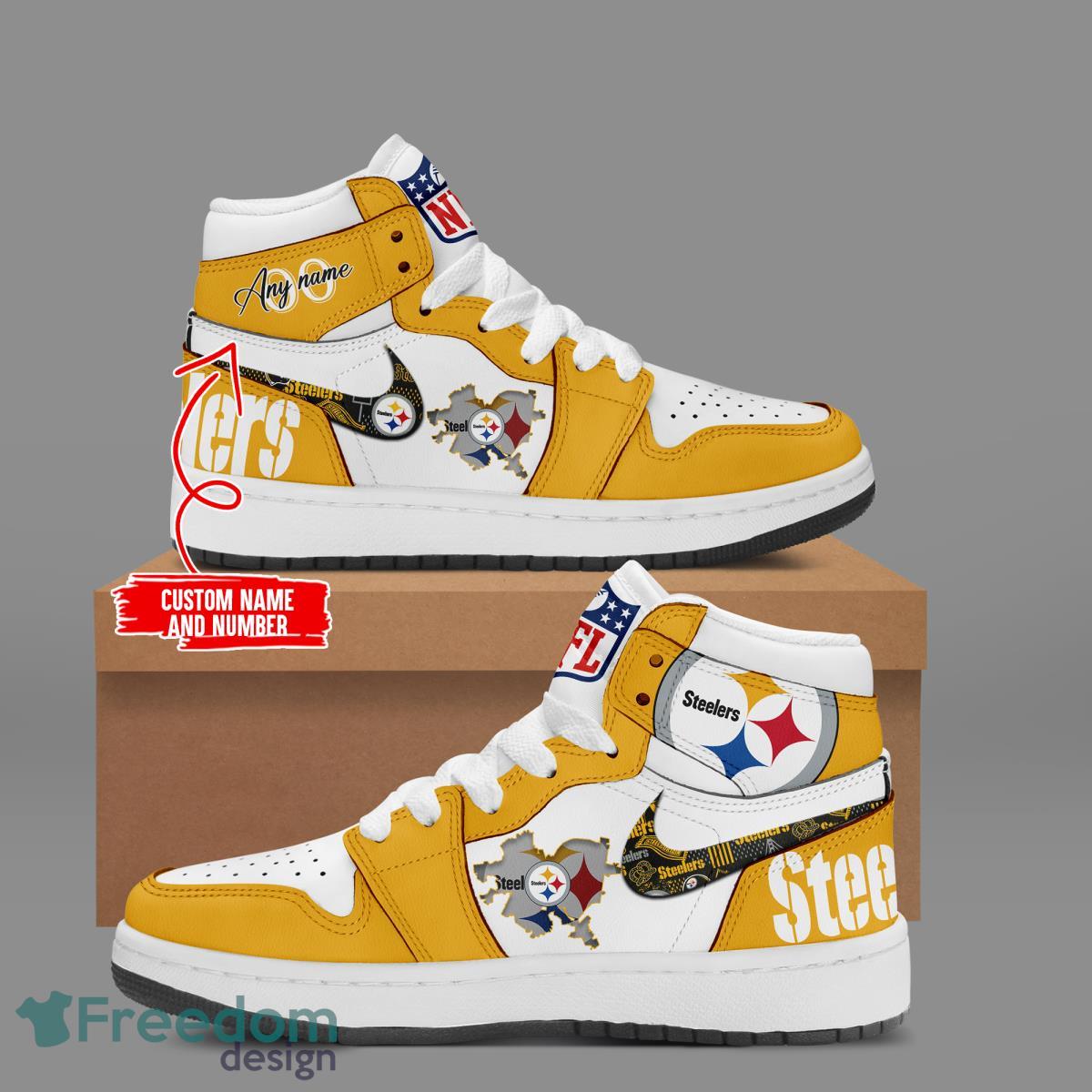 JWFancy Pittsburgh Steelers AJ1 High Sneakers Shoes For Men And Women