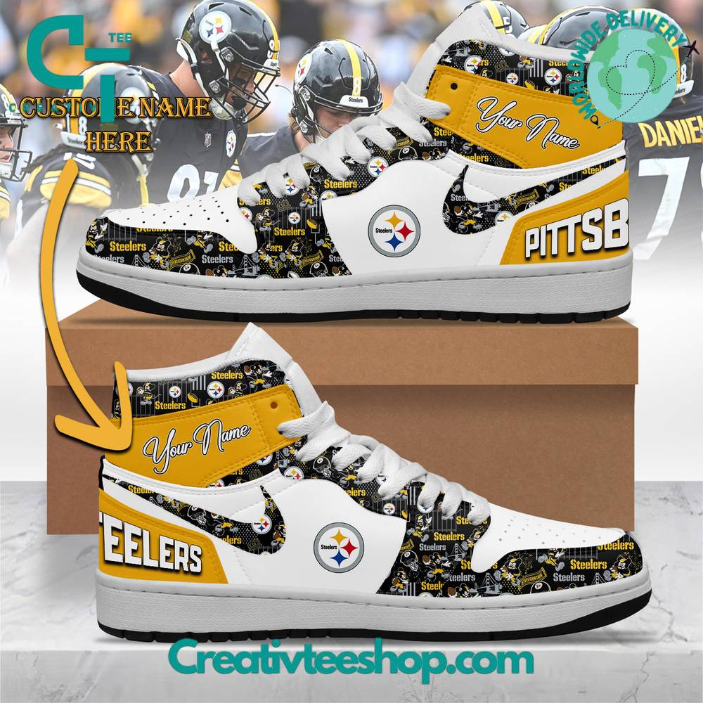 JWFancy Pittsburgh Steelers AJ1 High Sneakers Shoes For Men And Women
