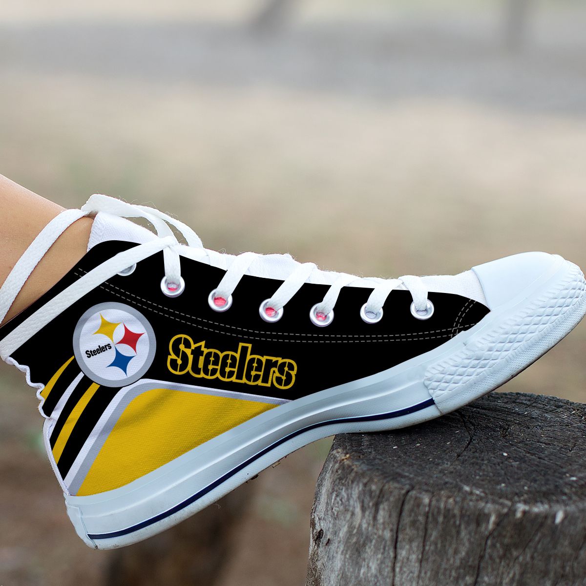 JWFancy Pittsburgh Steelers High Top Canvas Sneakers Shoes For Men And Women