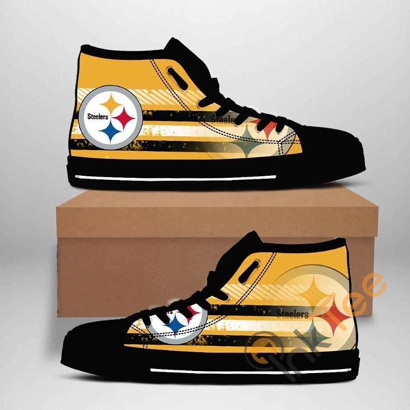 JWFancy Pittsburgh Steelers High Top Canvas Sneakers Shoes For Men And Women