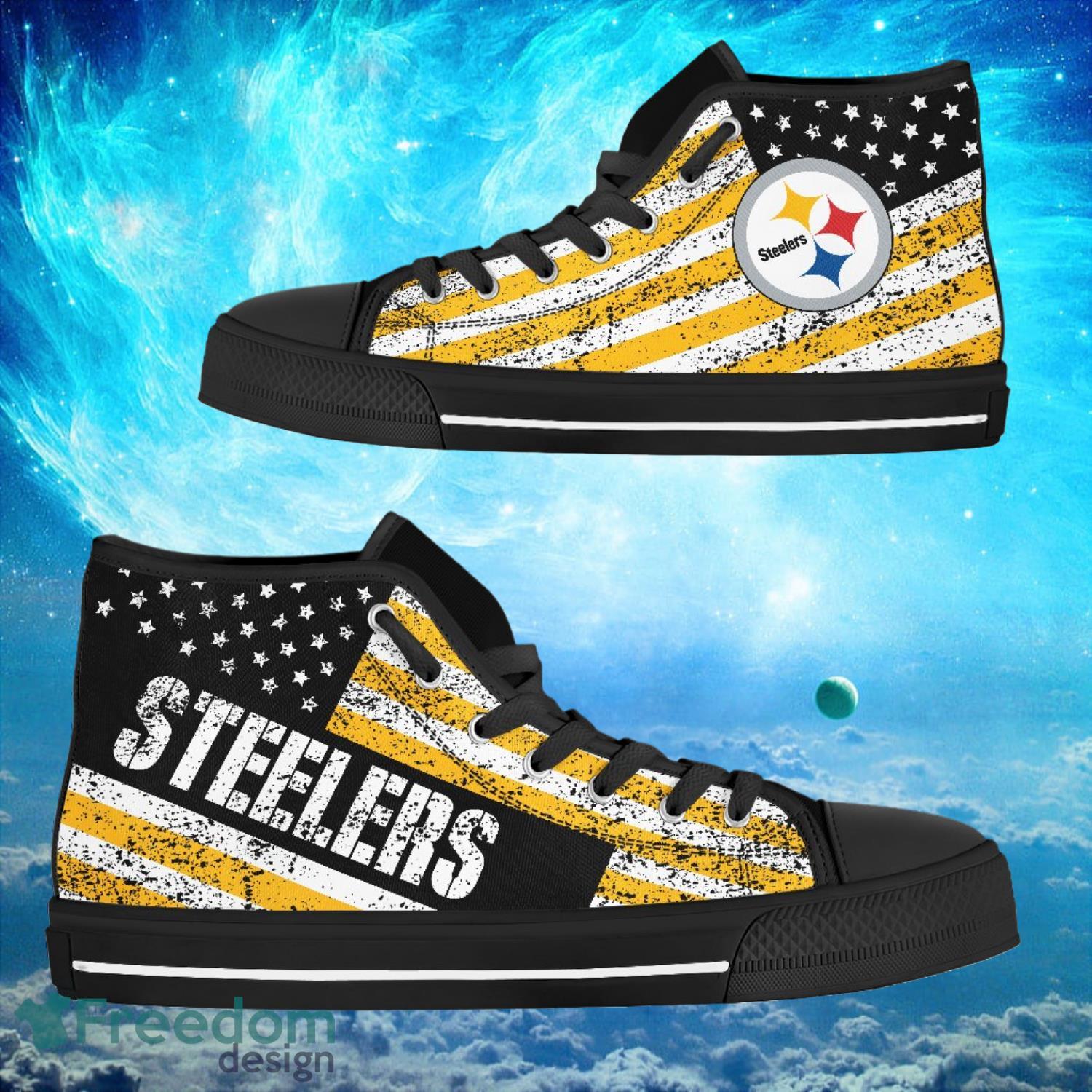 JWFancy Pittsburgh Steelers High Top Canvas Sneakers Shoes For Men And Women