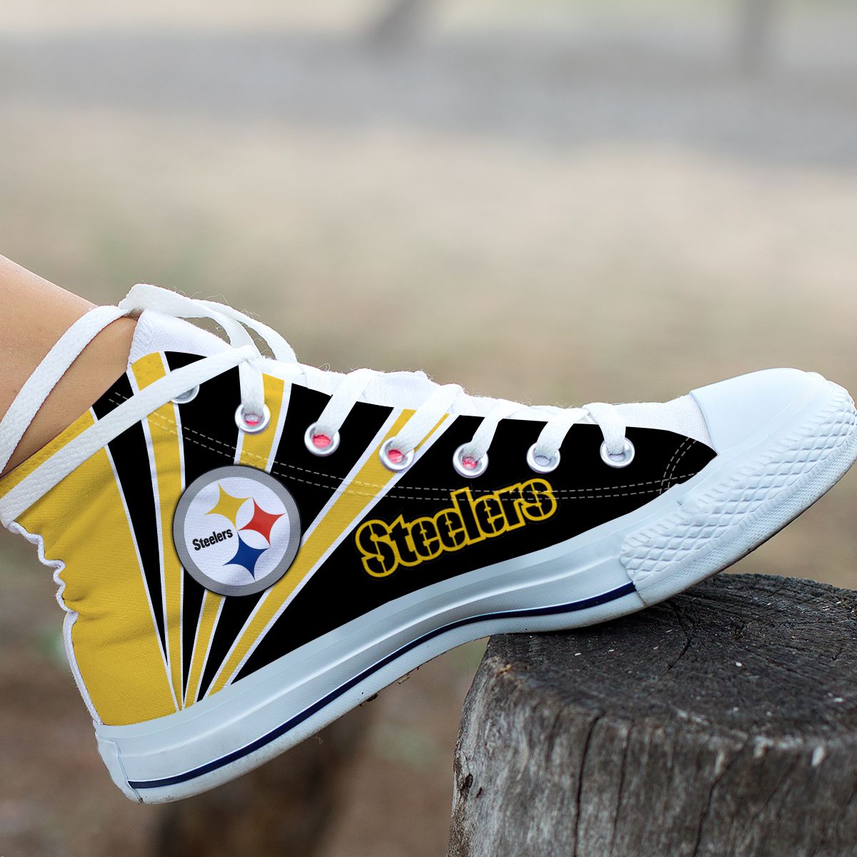 JWFancy Pittsburgh Steelers High Top Canvas Sneakers Shoes For Men And Women