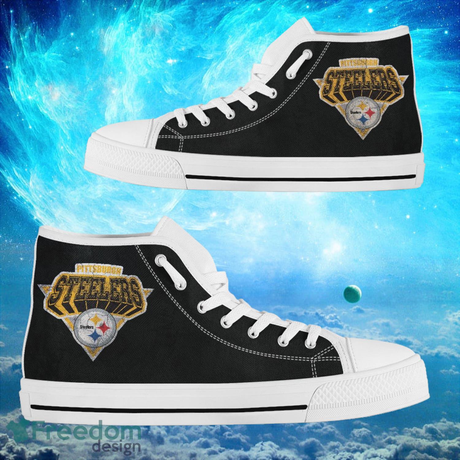 JWFancy Pittsburgh Steelers High Top Canvas Sneakers Shoes For Men And Women