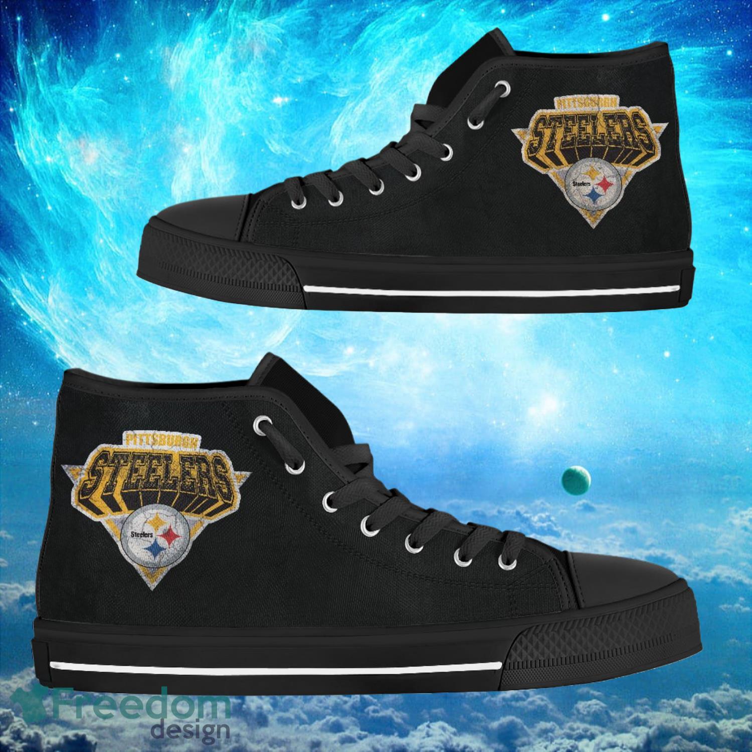 JWFancy Pittsburgh Steelers High Top Canvas Sneakers Shoes For Men And Women