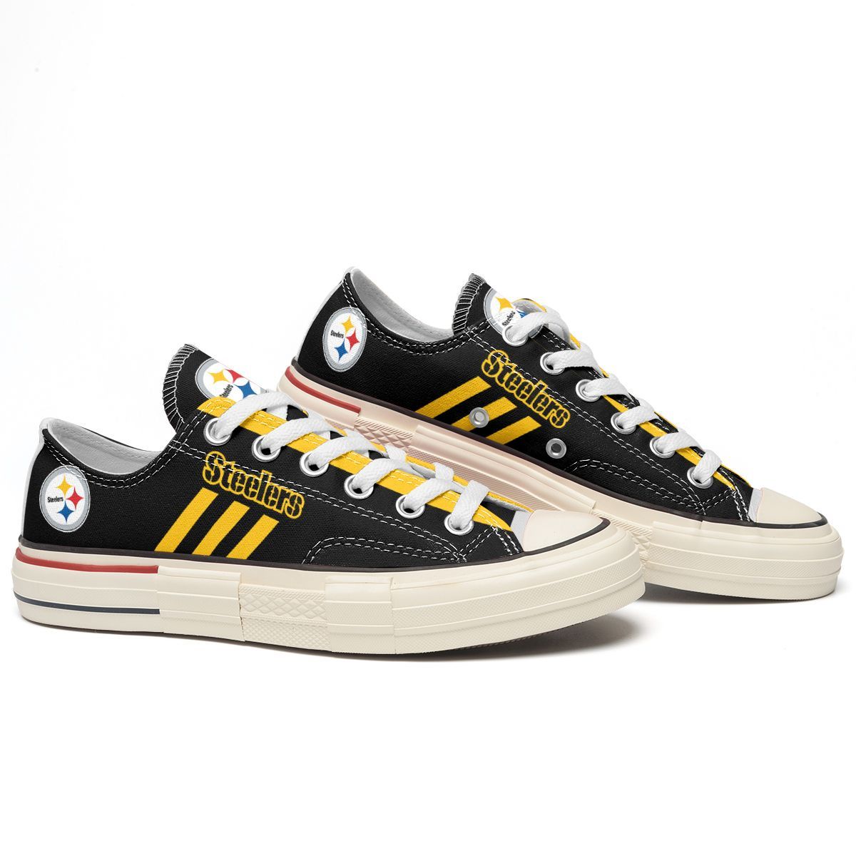 JWFancy Pittsburgh Steelers Low Top Canvas Sneakers Shoes For Men And Women