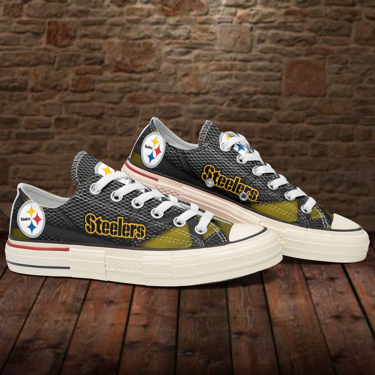 JWFancy Pittsburgh Steelers Low Top Canvas Sneakers Shoes For Men And Women