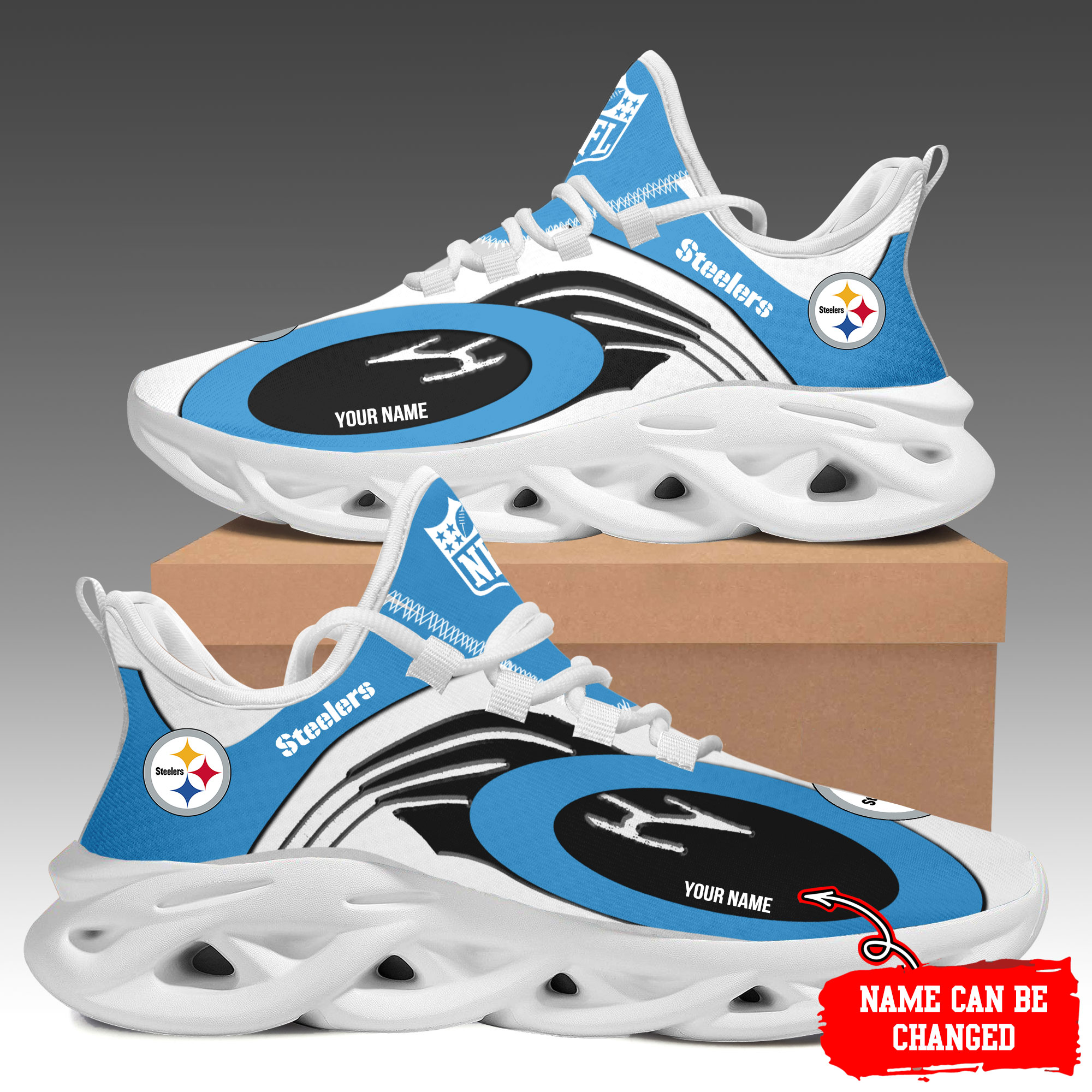 JWFancy Pittsburgh Steelers Max Soul Shoes Sneakers For Men And Women