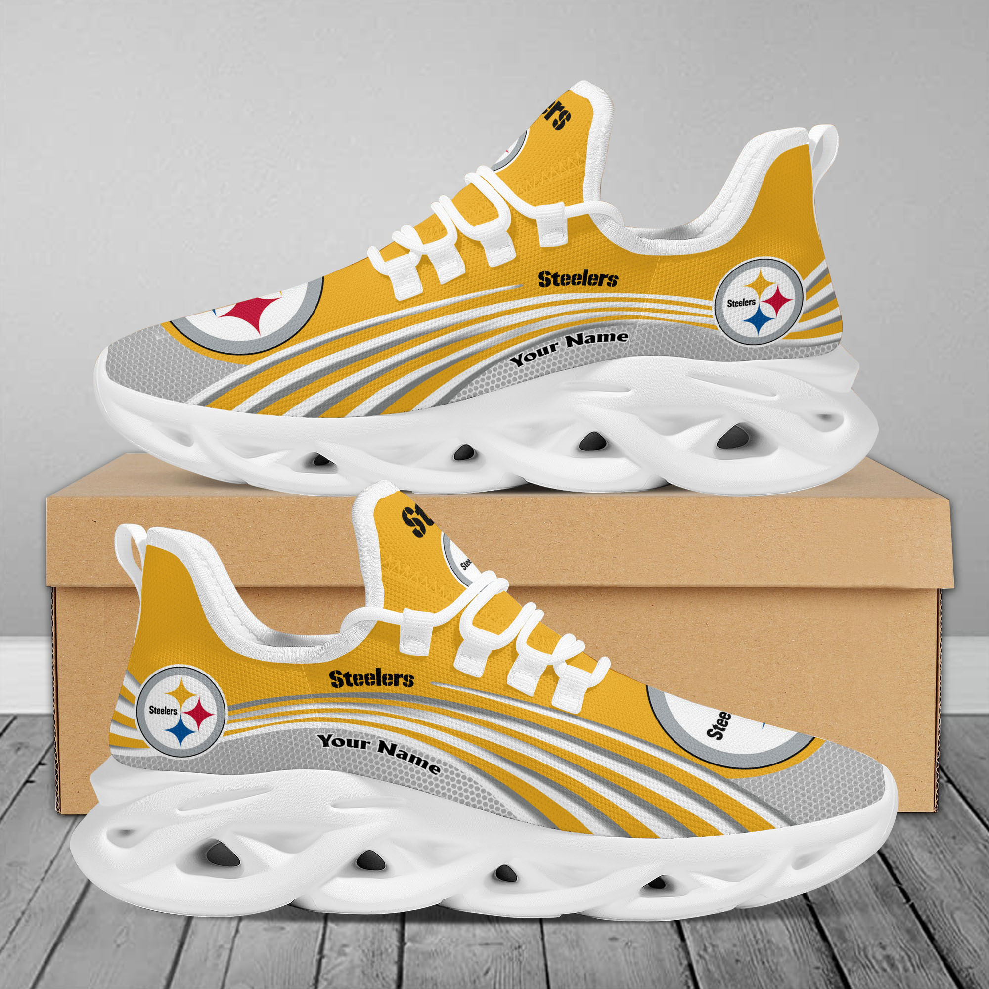 JWFancy Pittsburgh Steelers Max Soul Shoes Sneakers For Men And Women