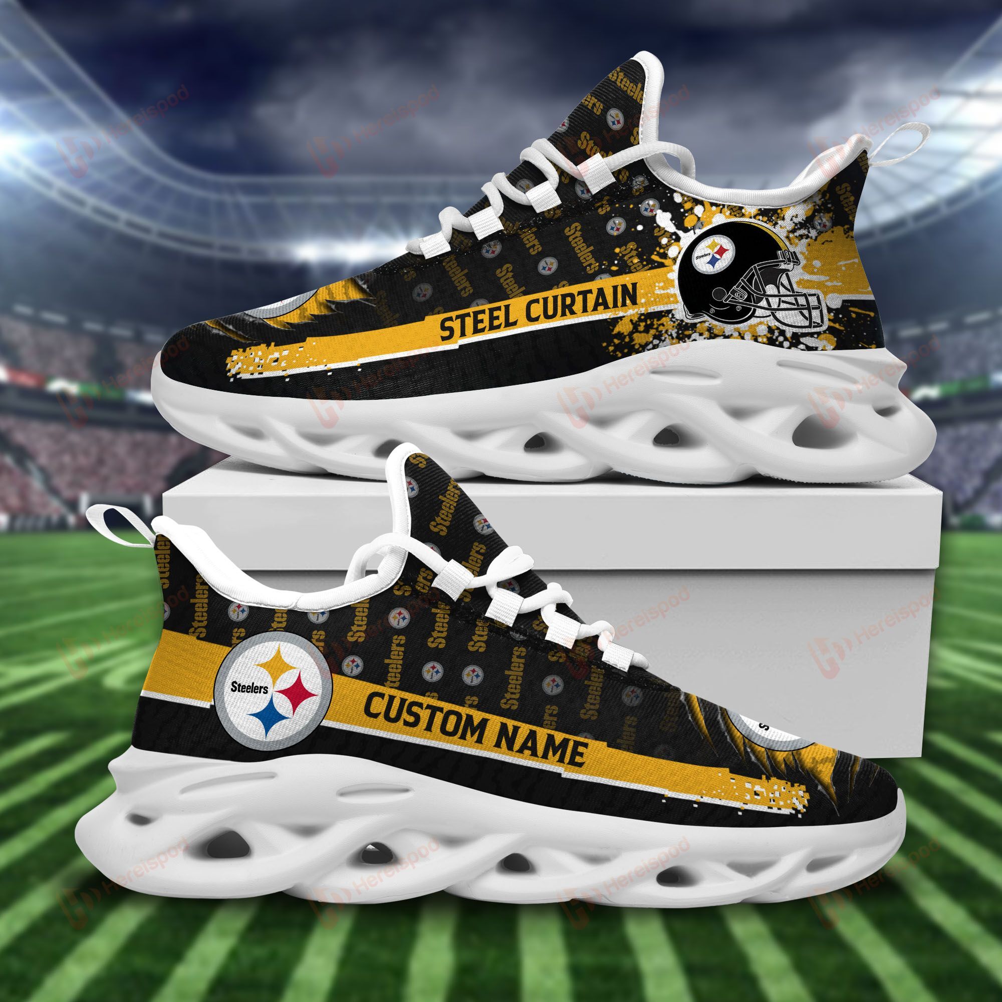 JWFancy Pittsburgh Steelers Max Soul Shoes Sneakers For Men And Women