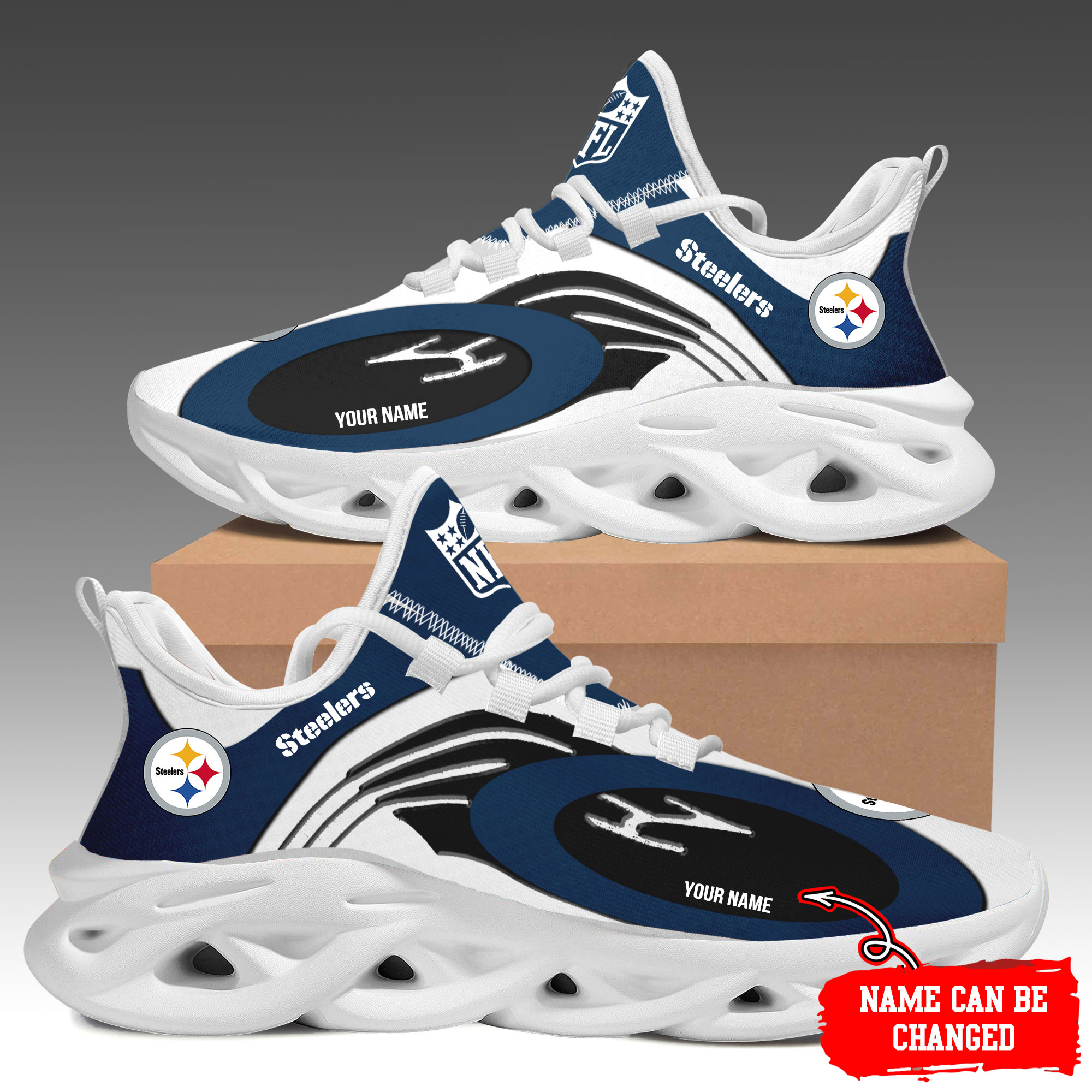 JWFancy Pittsburgh Steelers Max Soul Shoes Sneakers For Men And Women