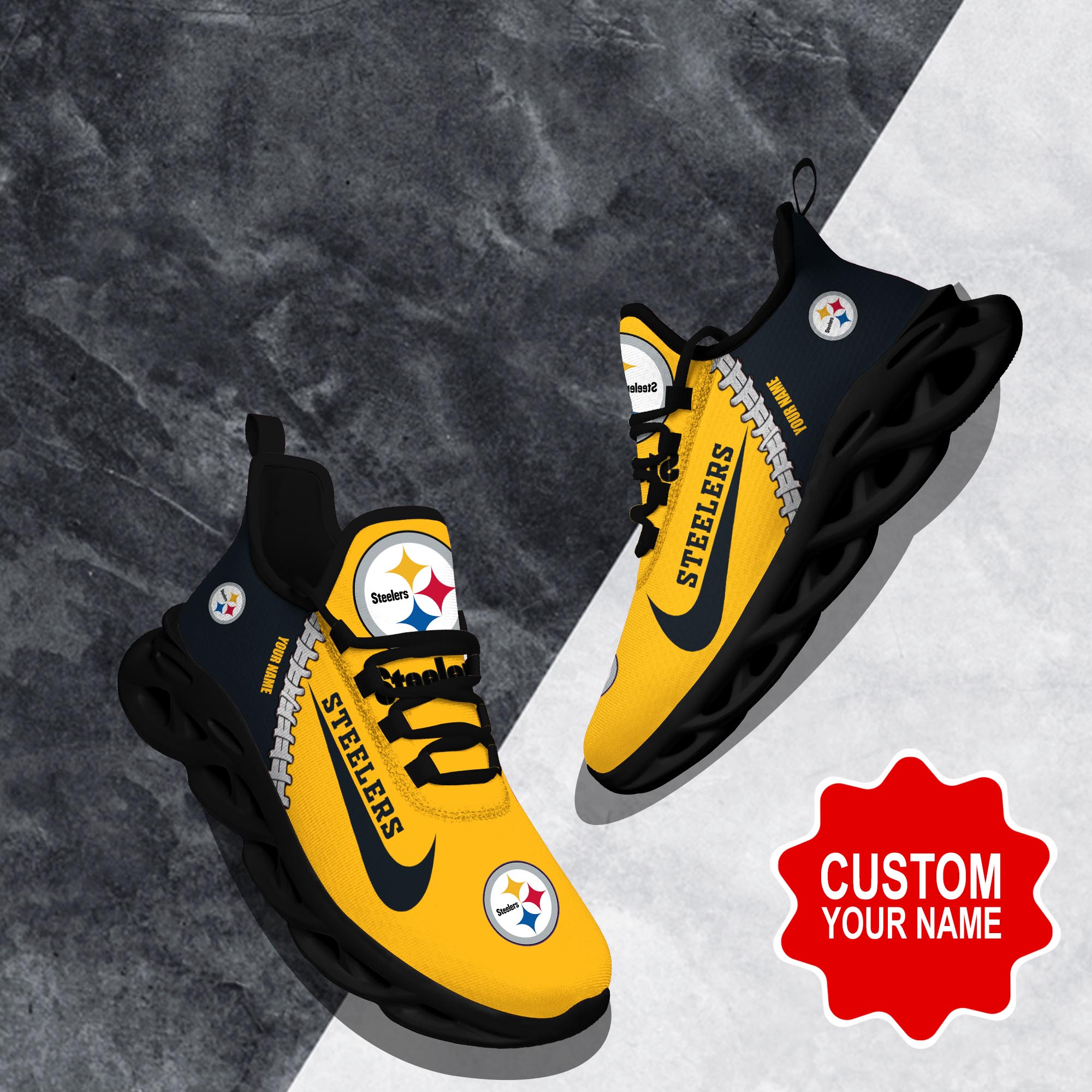 JWFancy Pittsburgh Steelers Max Soul Shoes Sneakers For Men And Women