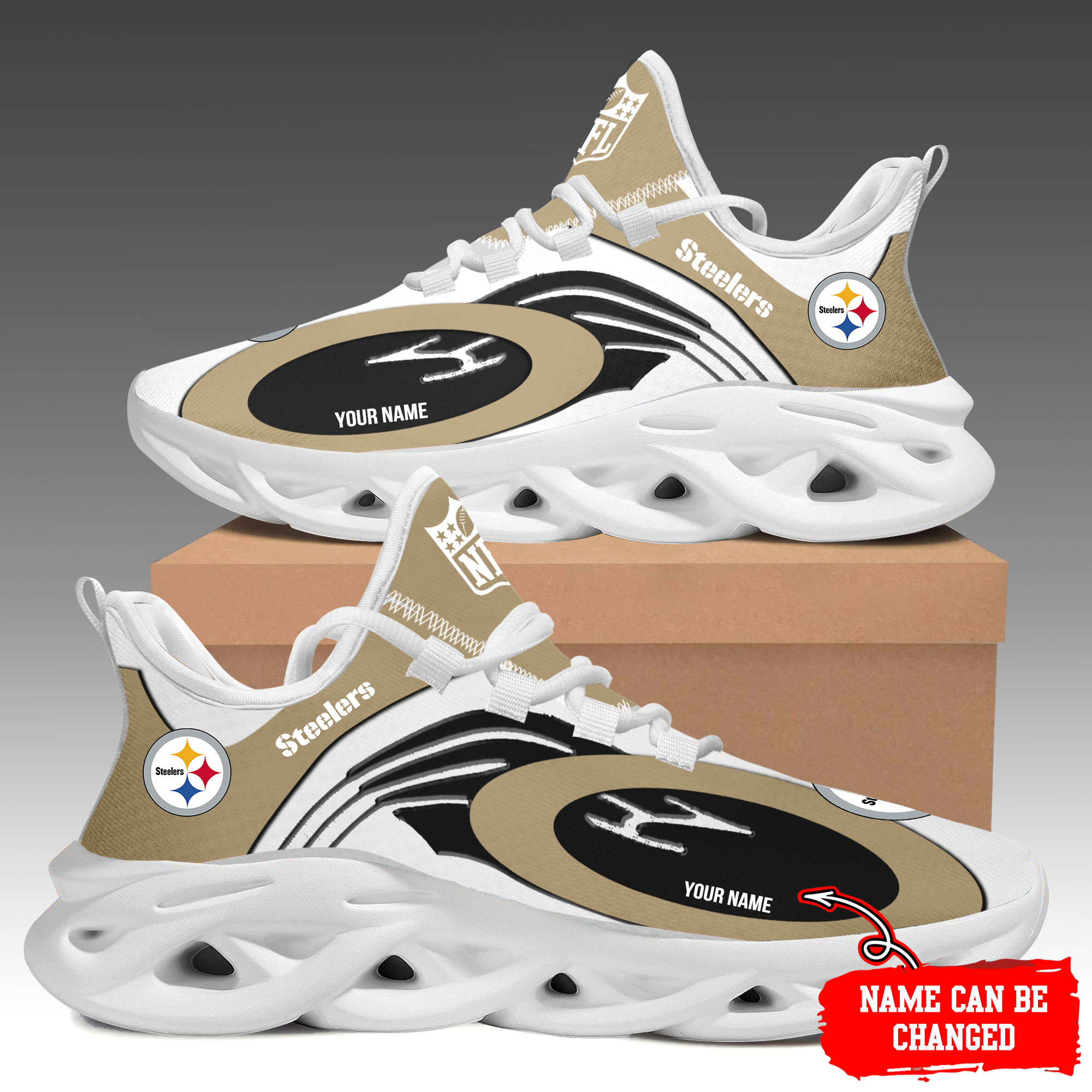 JWFancy Pittsburgh Steelers Max Soul Shoes Sneakers For Men And Women