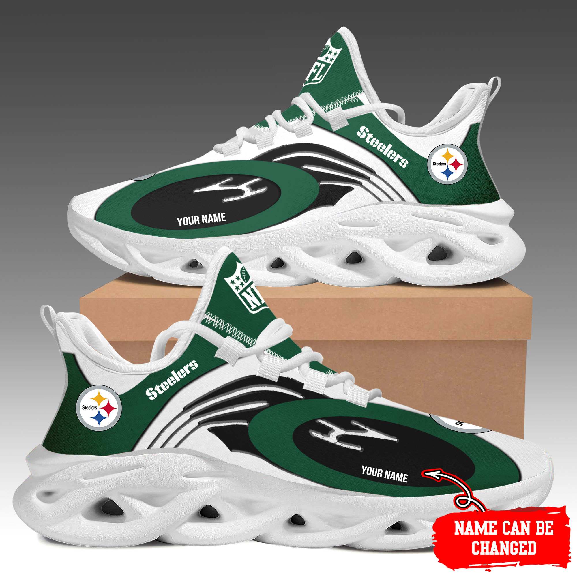 JWFancy Pittsburgh Steelers Max Soul Shoes Sneakers For Men And Women