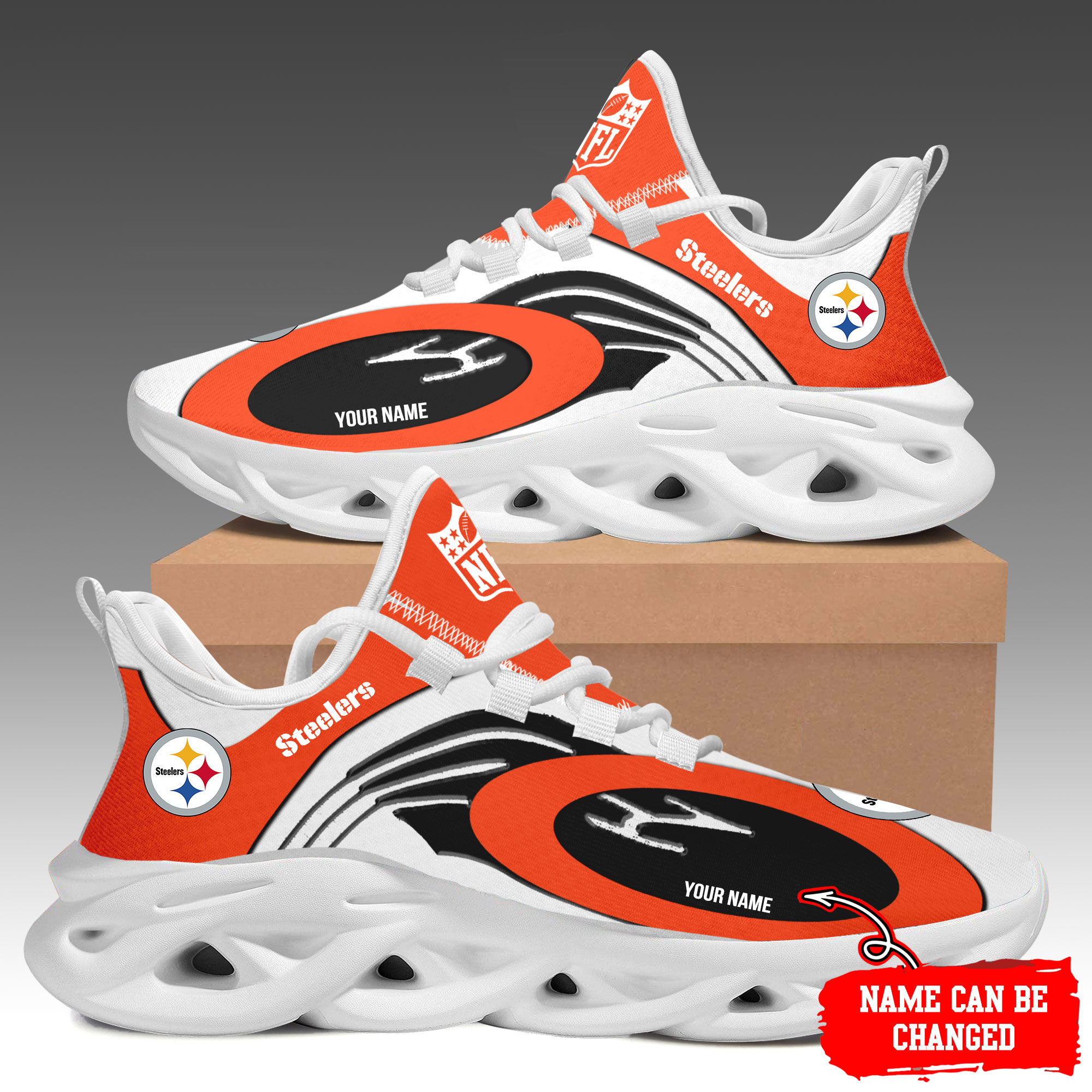 JWFancy Pittsburgh Steelers Max Soul Shoes Sneakers For Men And Women