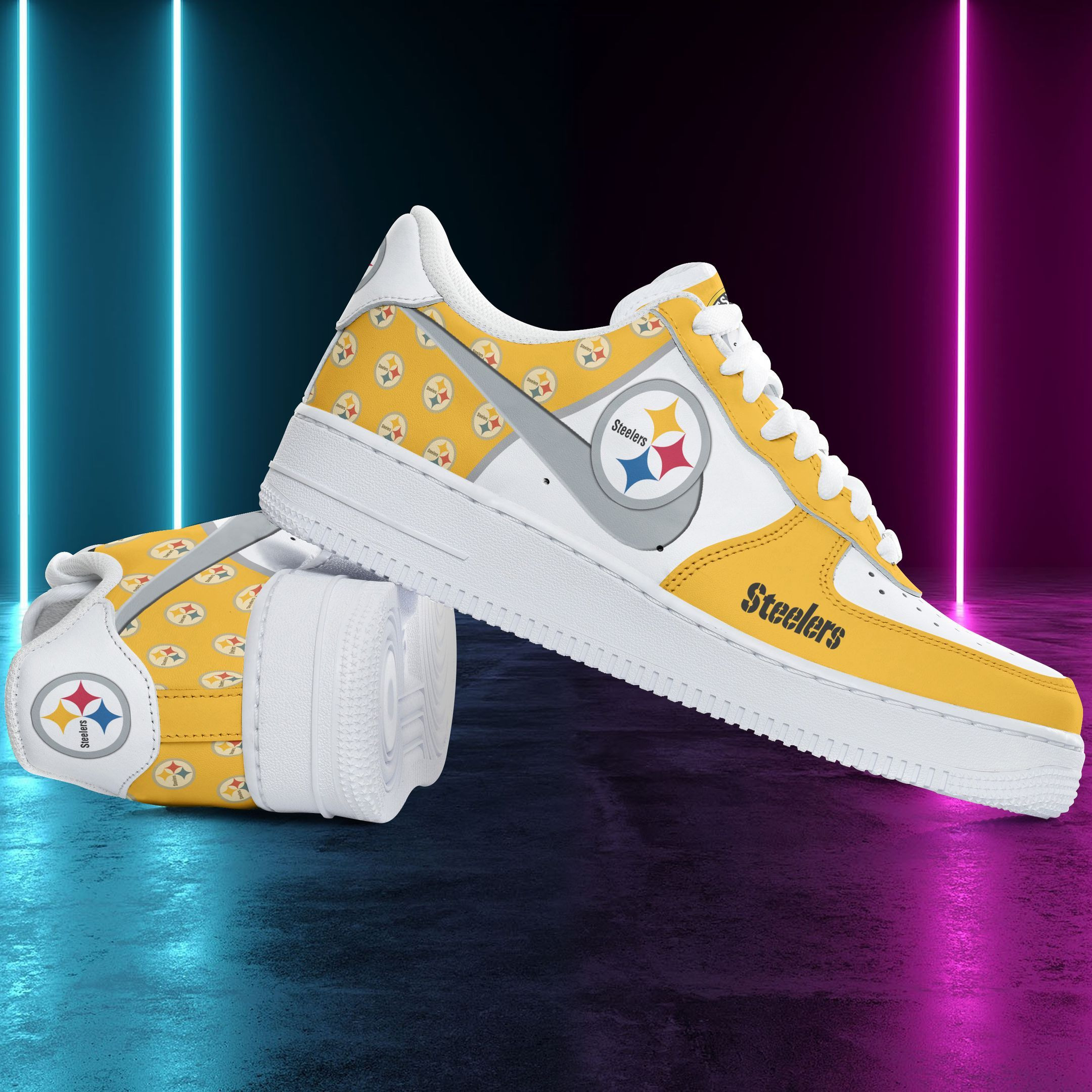 JWFancy Pittsburgh Steelers NFL Air Low-Top Sneakers Shoes For Men And Women