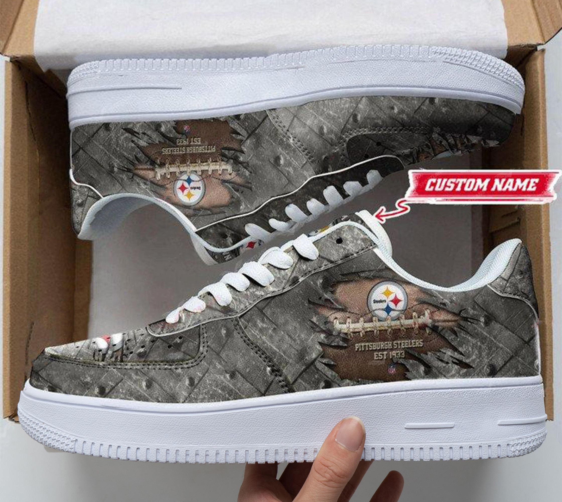 JWFancy Pittsburgh Steelers NFL Air Low-Top Sneakers Shoes For Men And Women