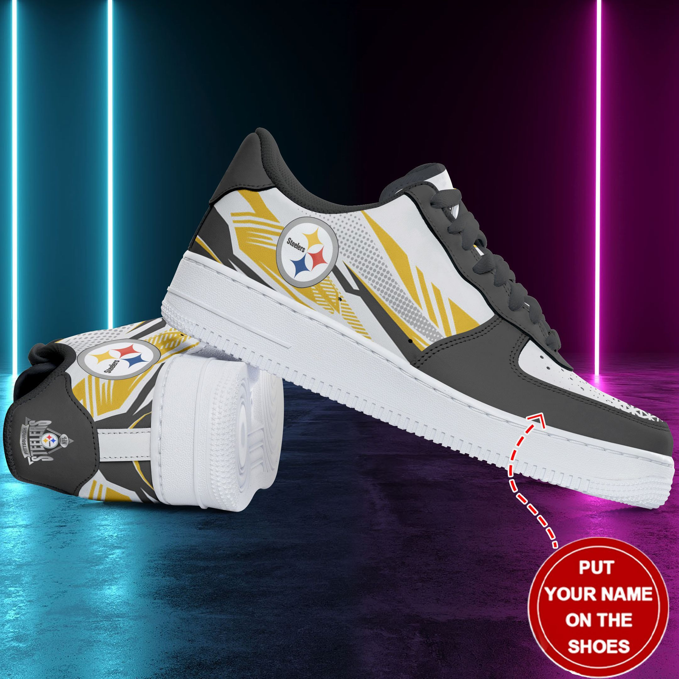 JWFancy Pittsburgh Steelers NFL Air Low-Top Sneakers Shoes For Men And Women