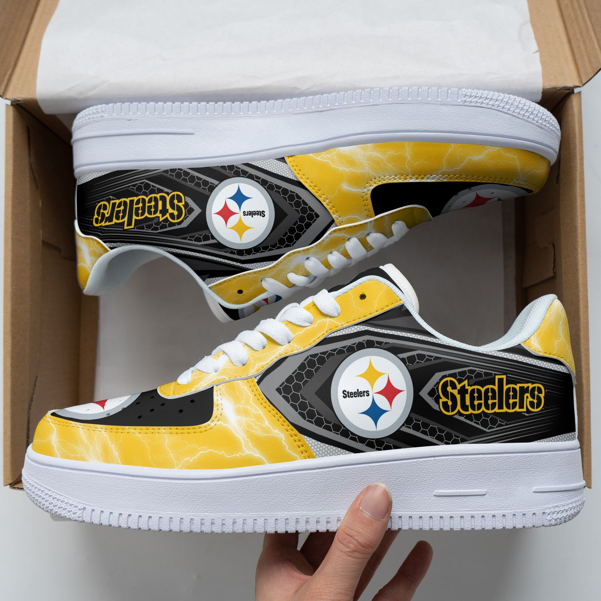 JWFancy Pittsburgh Steelers NFL Air Low-Top Sneakers Shoes For Men And Women