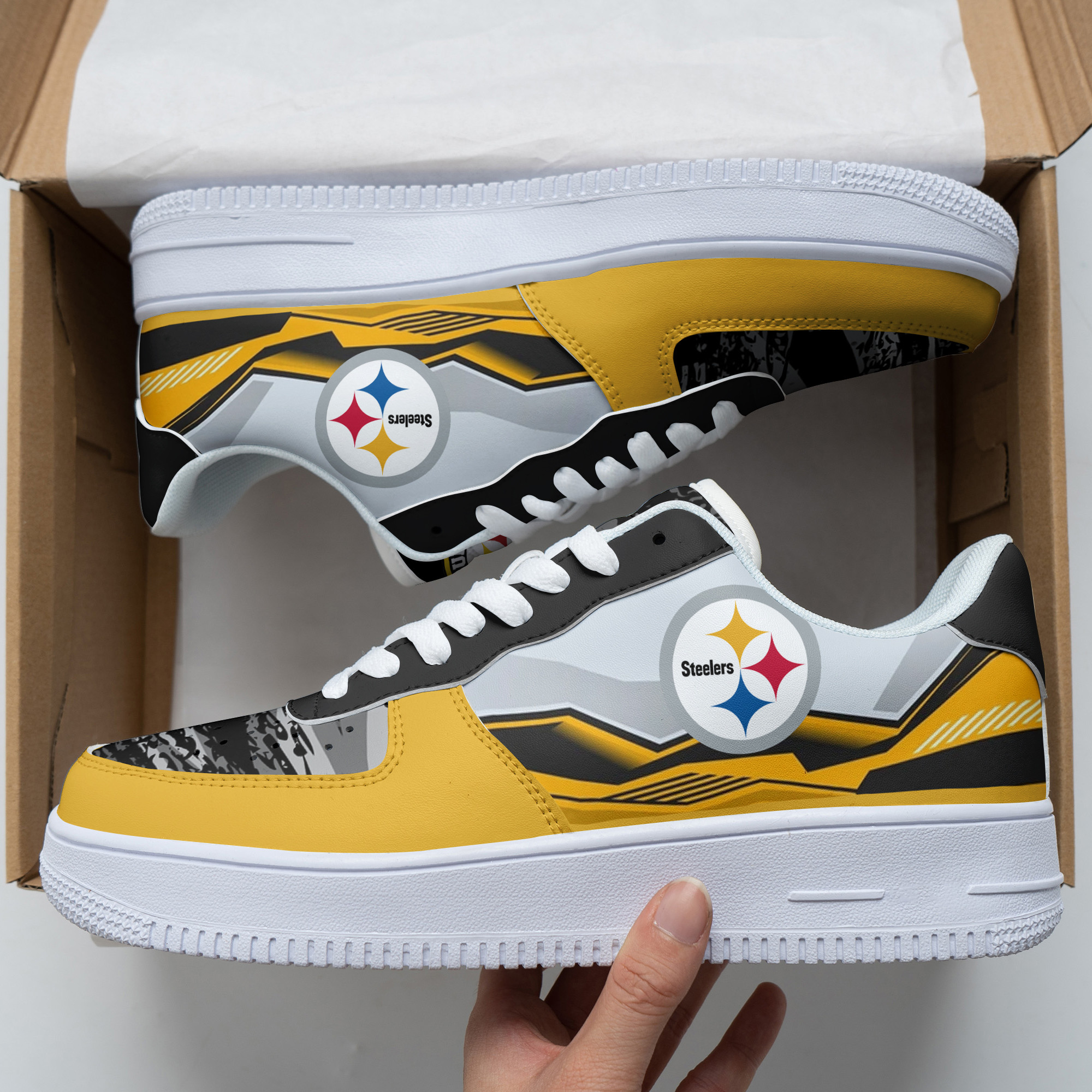 JWFancy Pittsburgh Steelers NFL Air Low-Top Sneakers Shoes For Men And Women