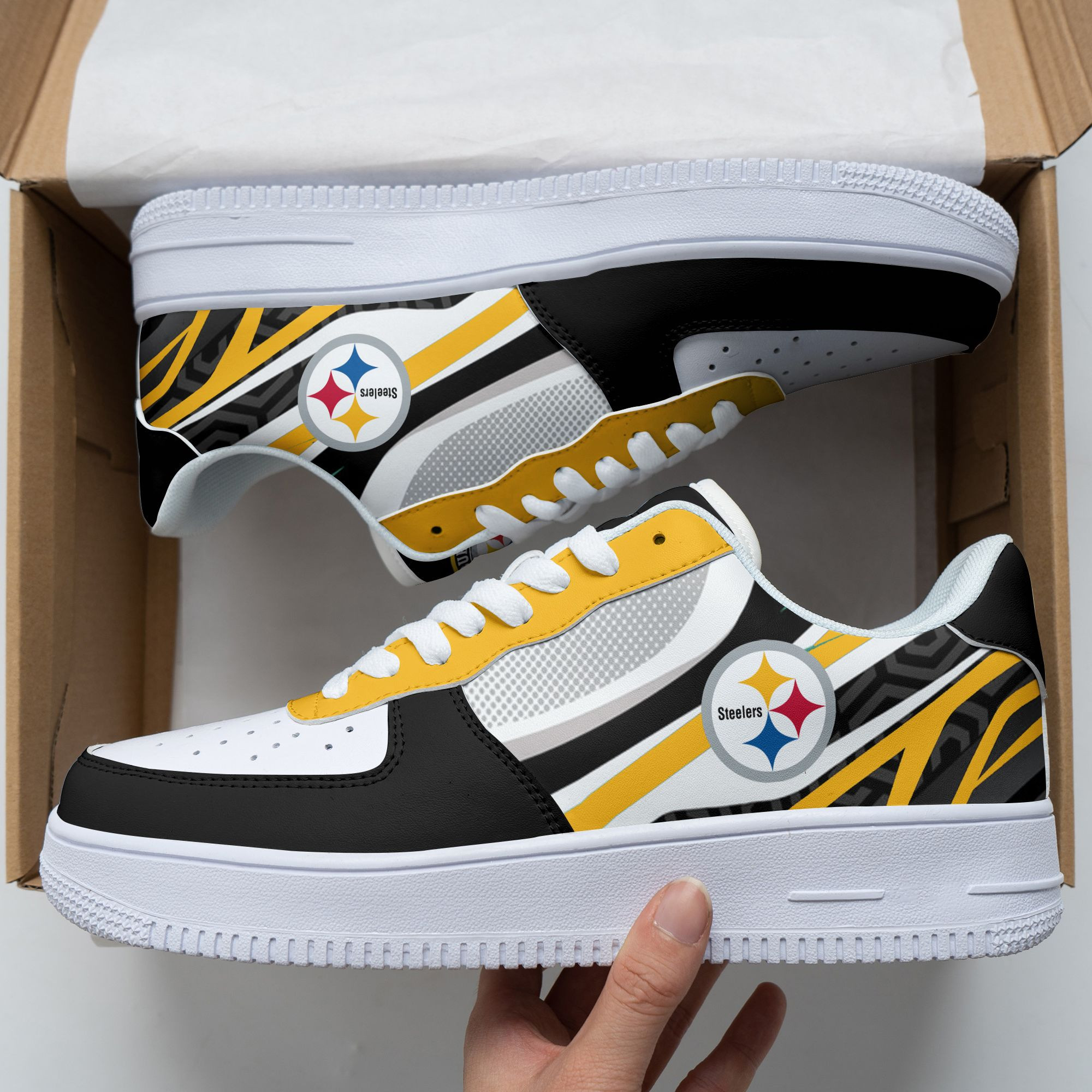 JWFancy Pittsburgh Steelers NFL Air Low-Top Sneakers Shoes For Men And Women