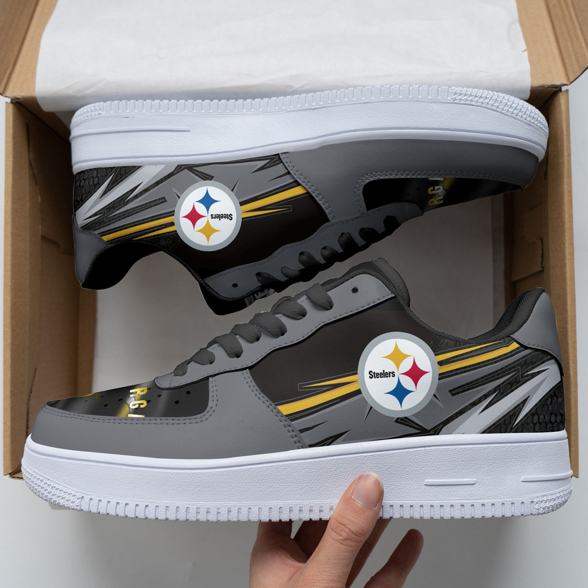 JWFancy Pittsburgh Steelers NFL Air Low-Top Sneakers Shoes For Men And Women