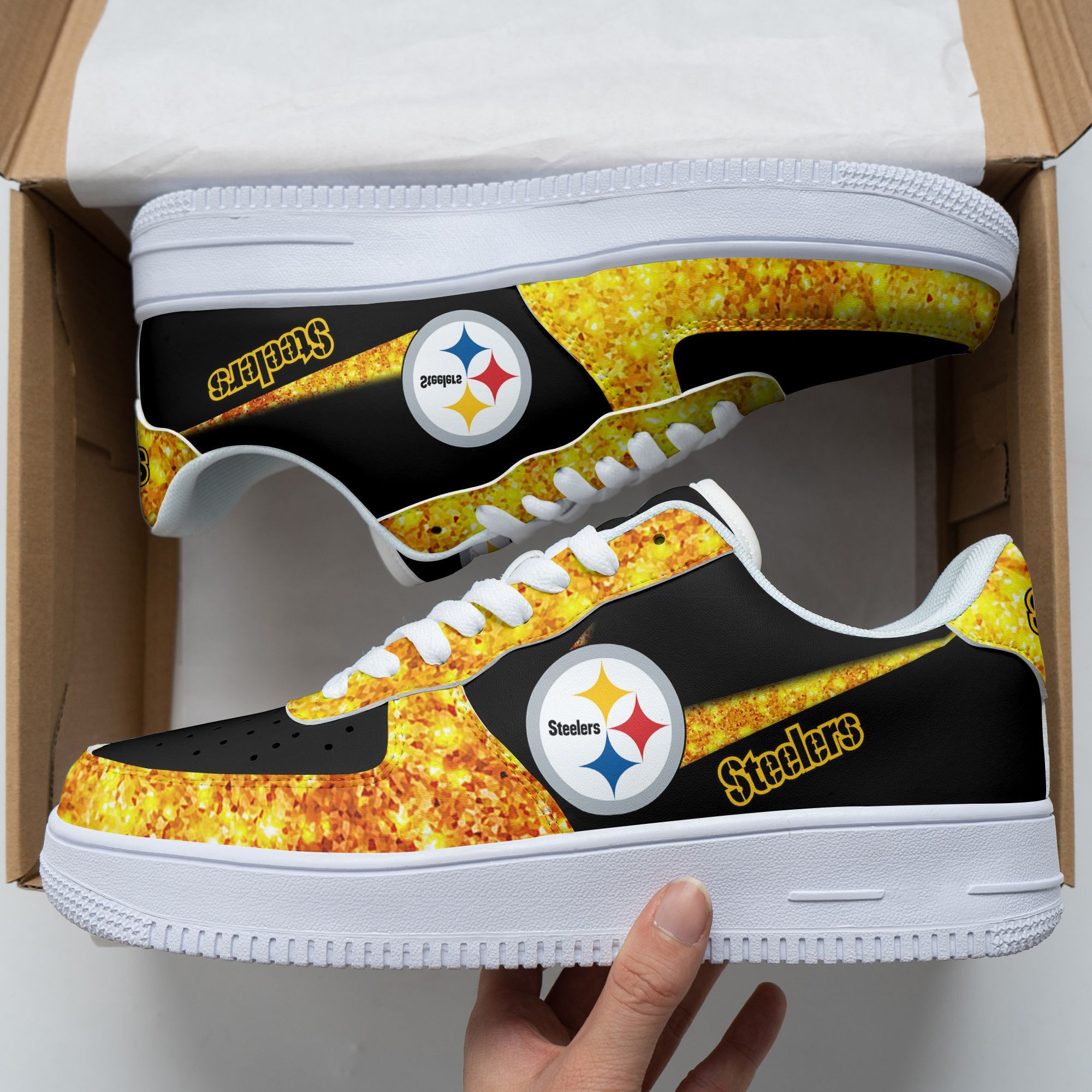 JWFancy Pittsburgh Steelers NFL Air Low-Top Sneakers Shoes For Men And Women