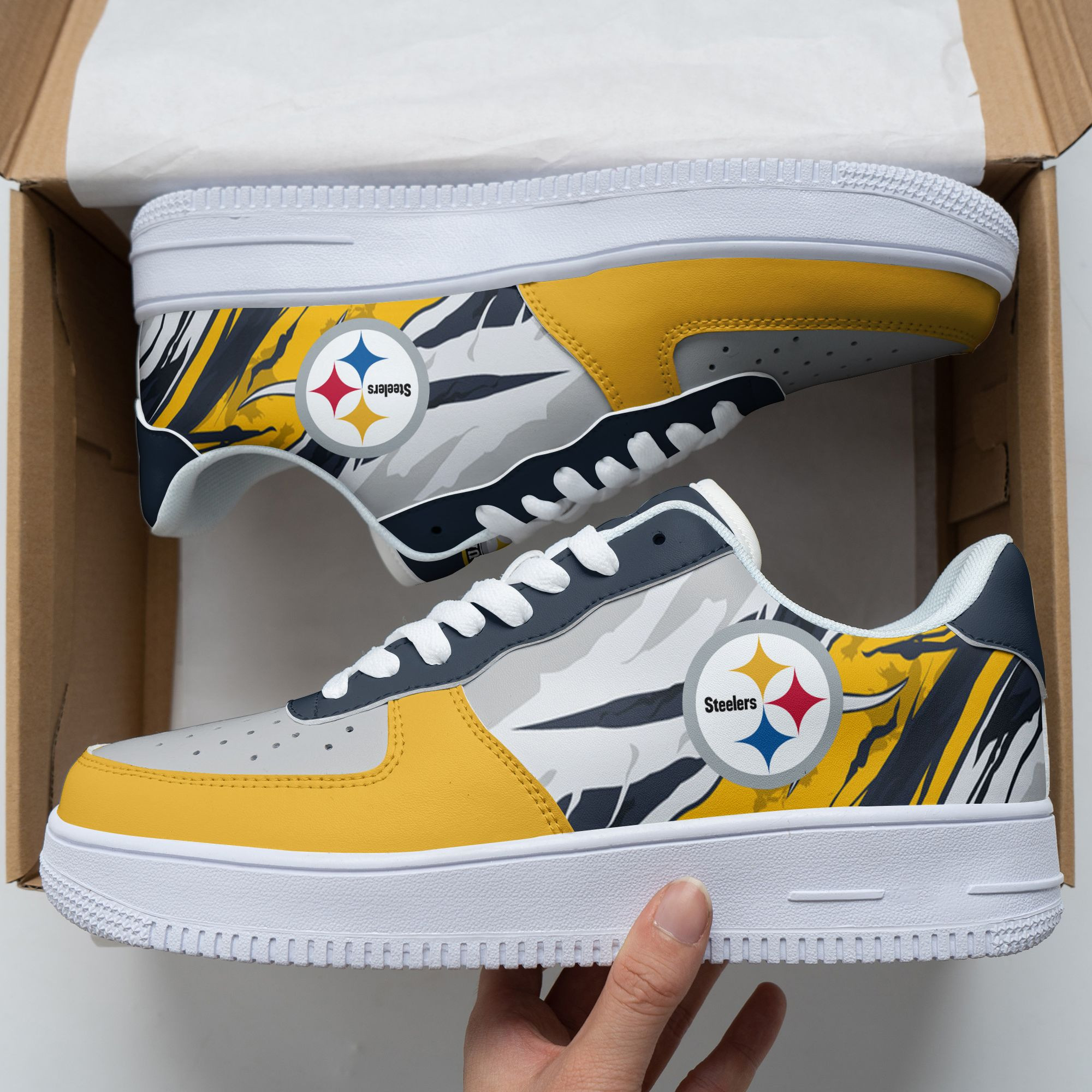 JWFancy Pittsburgh Steelers NFL Air Low-Top Sneakers Shoes For Men And Women