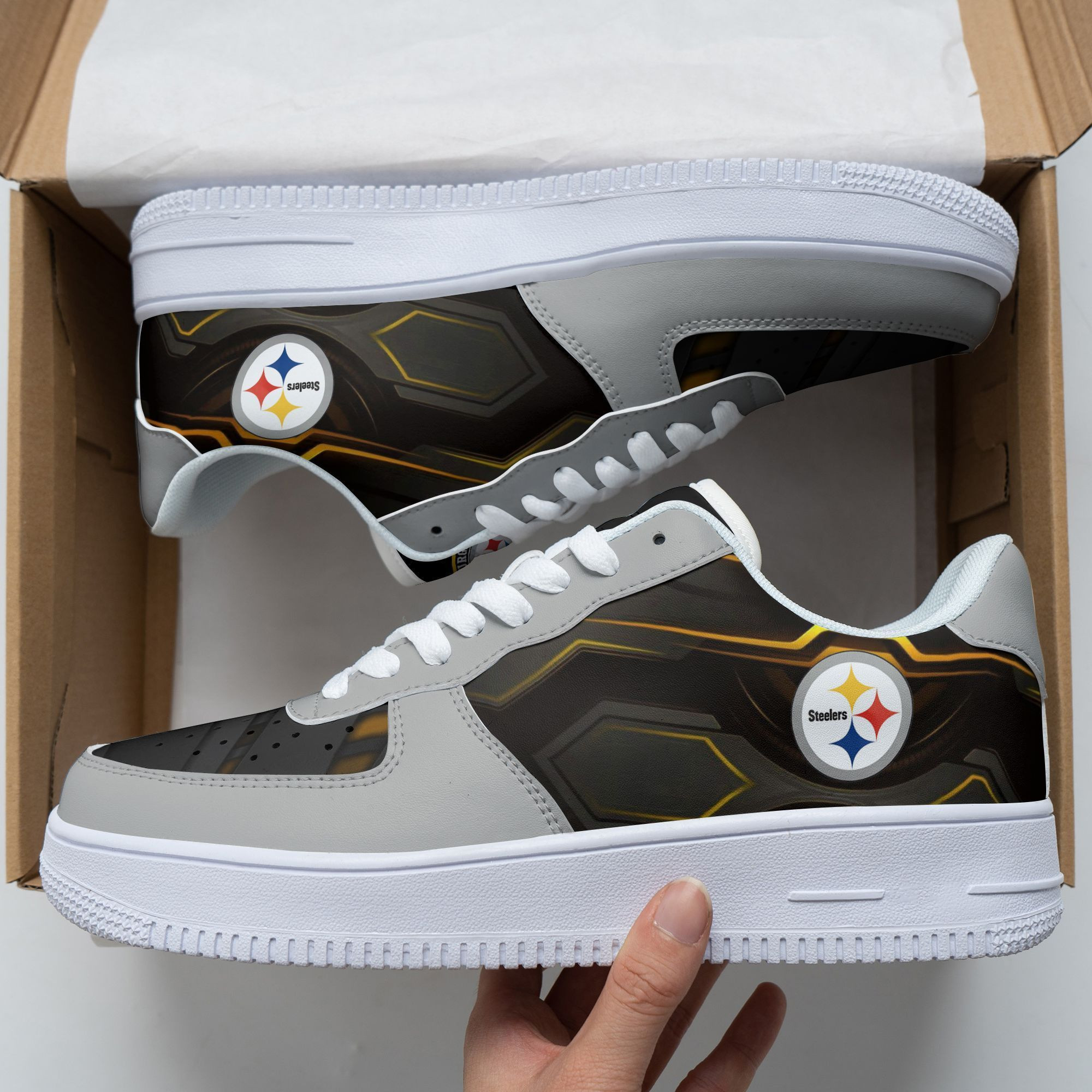 JWFancy Pittsburgh Steelers NFL Air Low-Top Sneakers Shoes For Men And Women