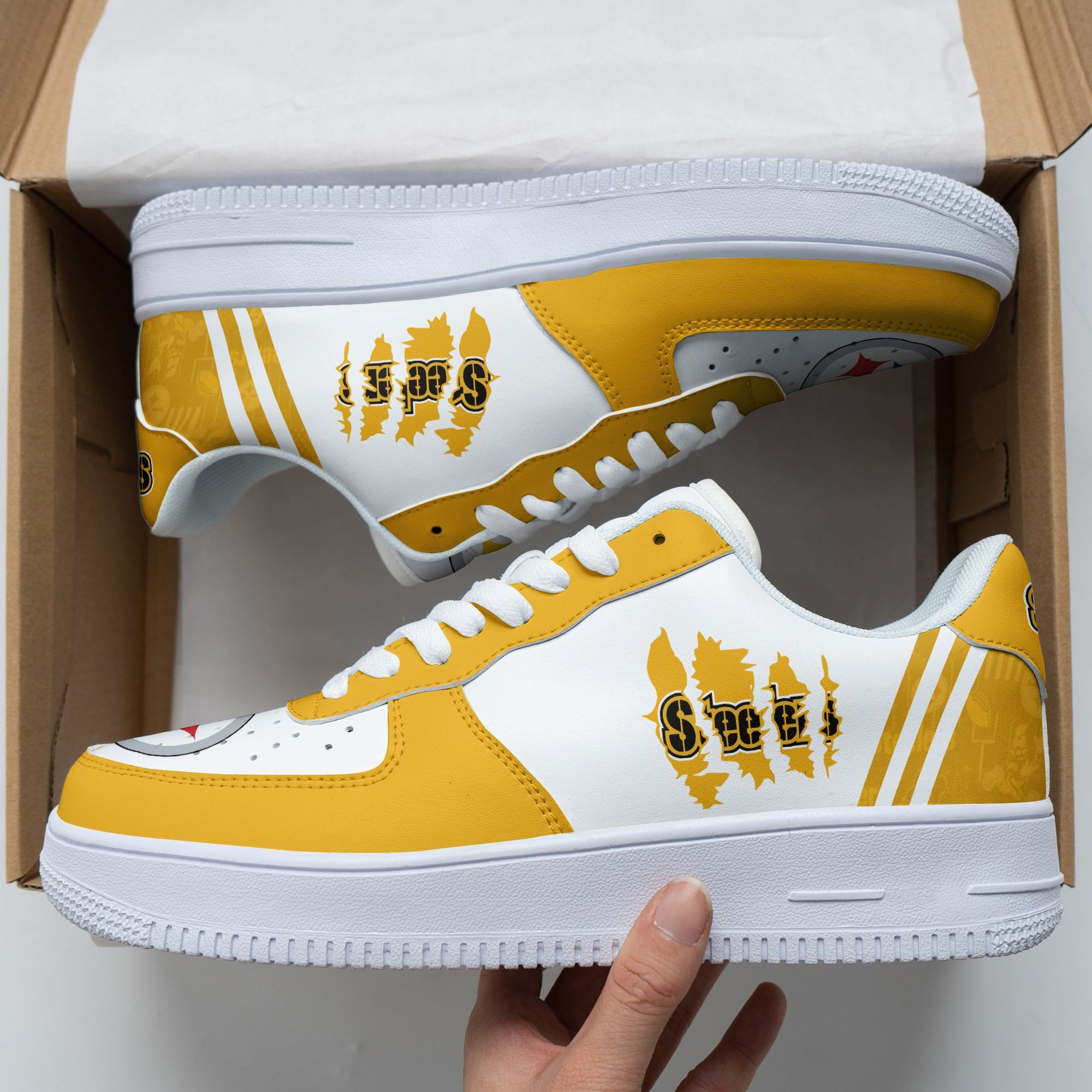 JWFancy Pittsburgh Steelers NFL Air Low-Top Sneakers Shoes For Men And Women