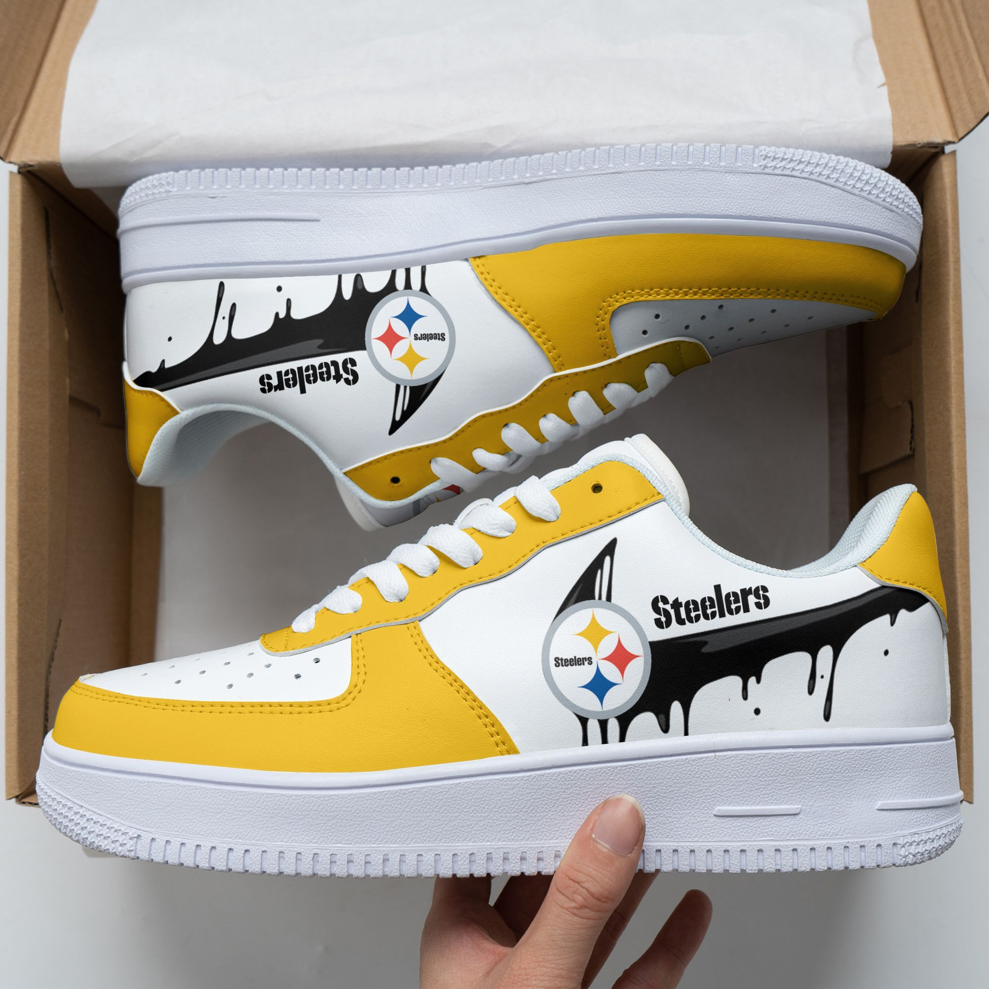 JWFancy Pittsburgh Steelers NFL Air Low-Top Sneakers Shoes For Men And Women
