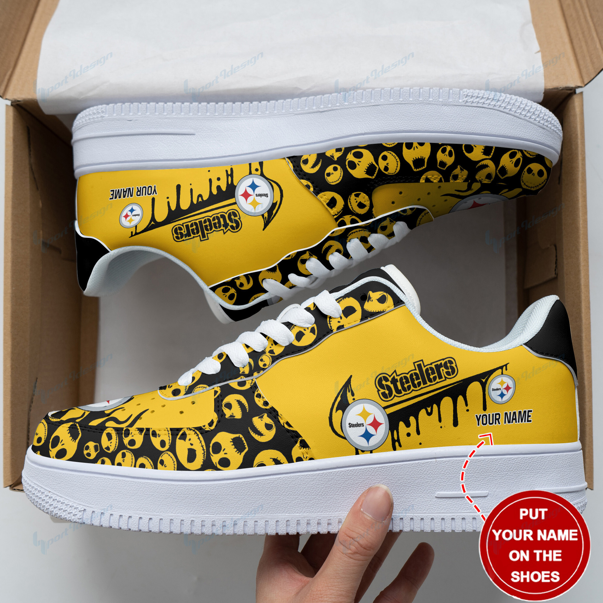 JWFancy Pittsburgh Steelers NFL Air Low-Top Sneakers Shoes For Men And Women