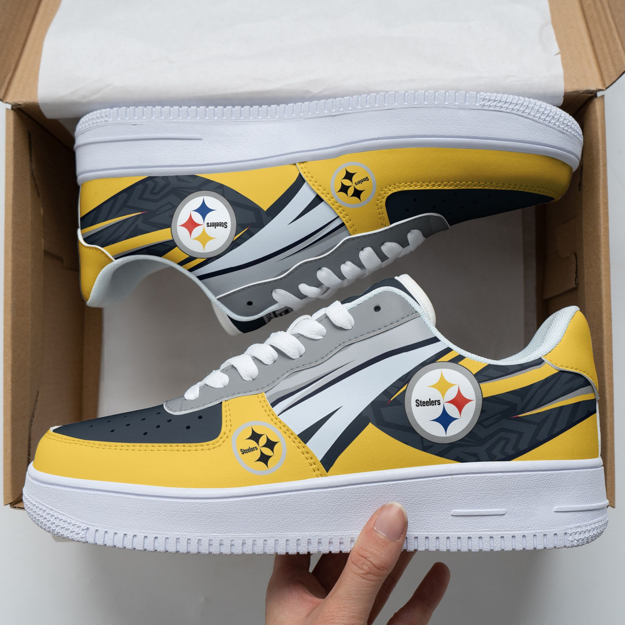 JWFancy Pittsburgh Steelers NFL Air Low-Top Sneakers Shoes For Men And Women