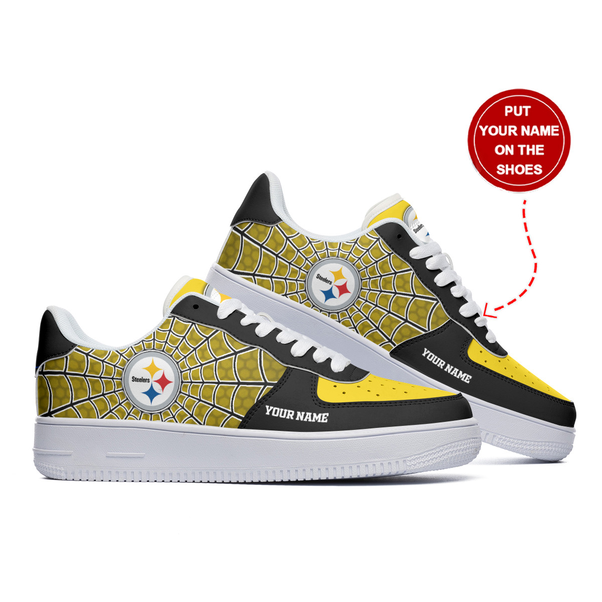 JWFancy Pittsburgh Steelers NFL Air Low-Top Sneakers Shoes For Men And Women