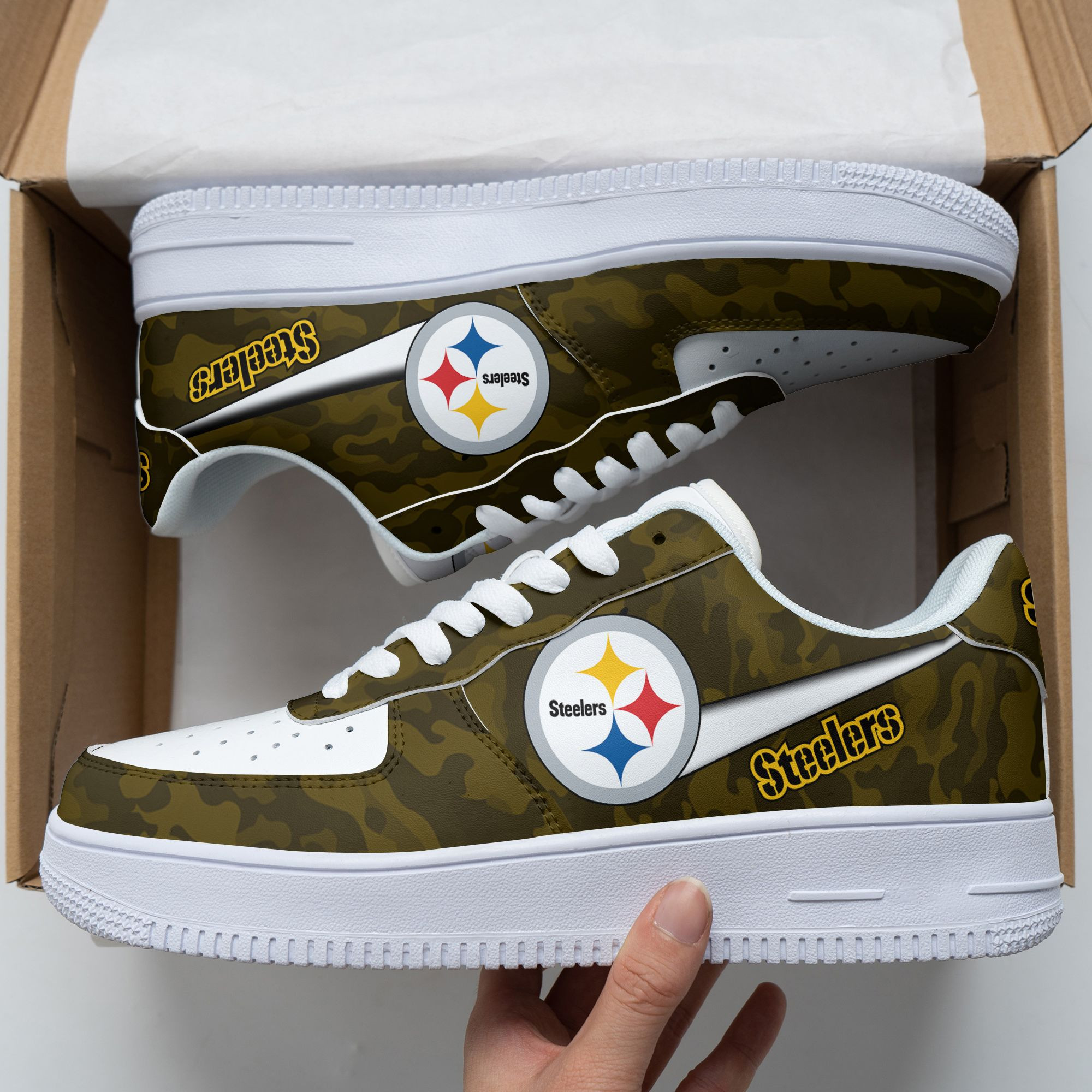 JWFancy Pittsburgh Steelers NFL Air Low-Top Sneakers Shoes For Men And Women