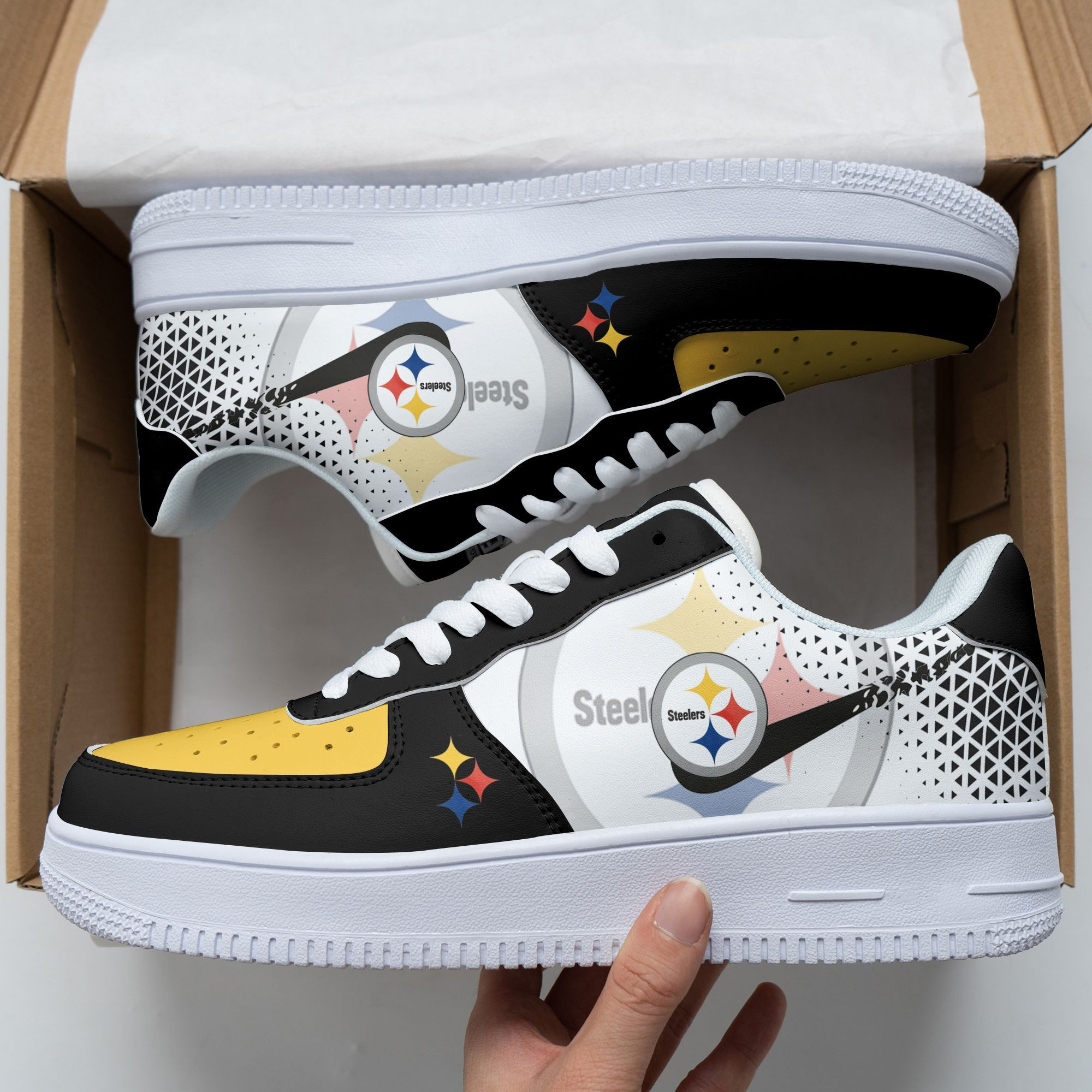 JWFancy Pittsburgh Steelers NFL Air Low-Top Sneakers Shoes For Men And Women