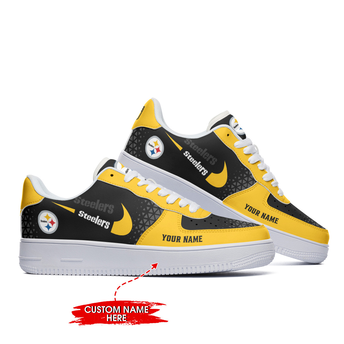 JWFancy Pittsburgh Steelers NFL Air Low-Top Sneakers Shoes For Men And Women
