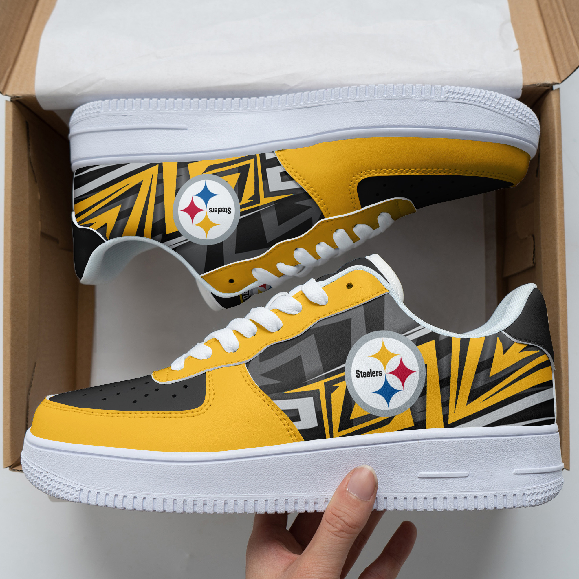 JWFancy Pittsburgh Steelers NFL Air Low-Top Sneakers Shoes For Men And Women