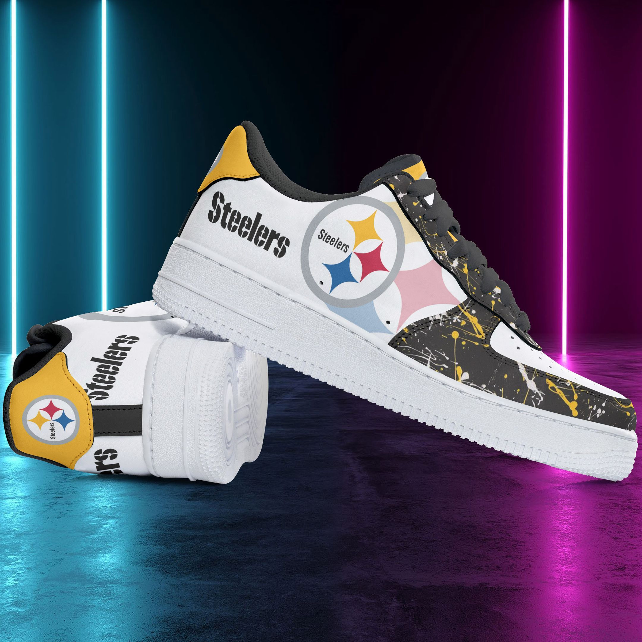 JWFancy Pittsburgh Steelers NFL Air Low-Top Sneakers Shoes For Men And Women