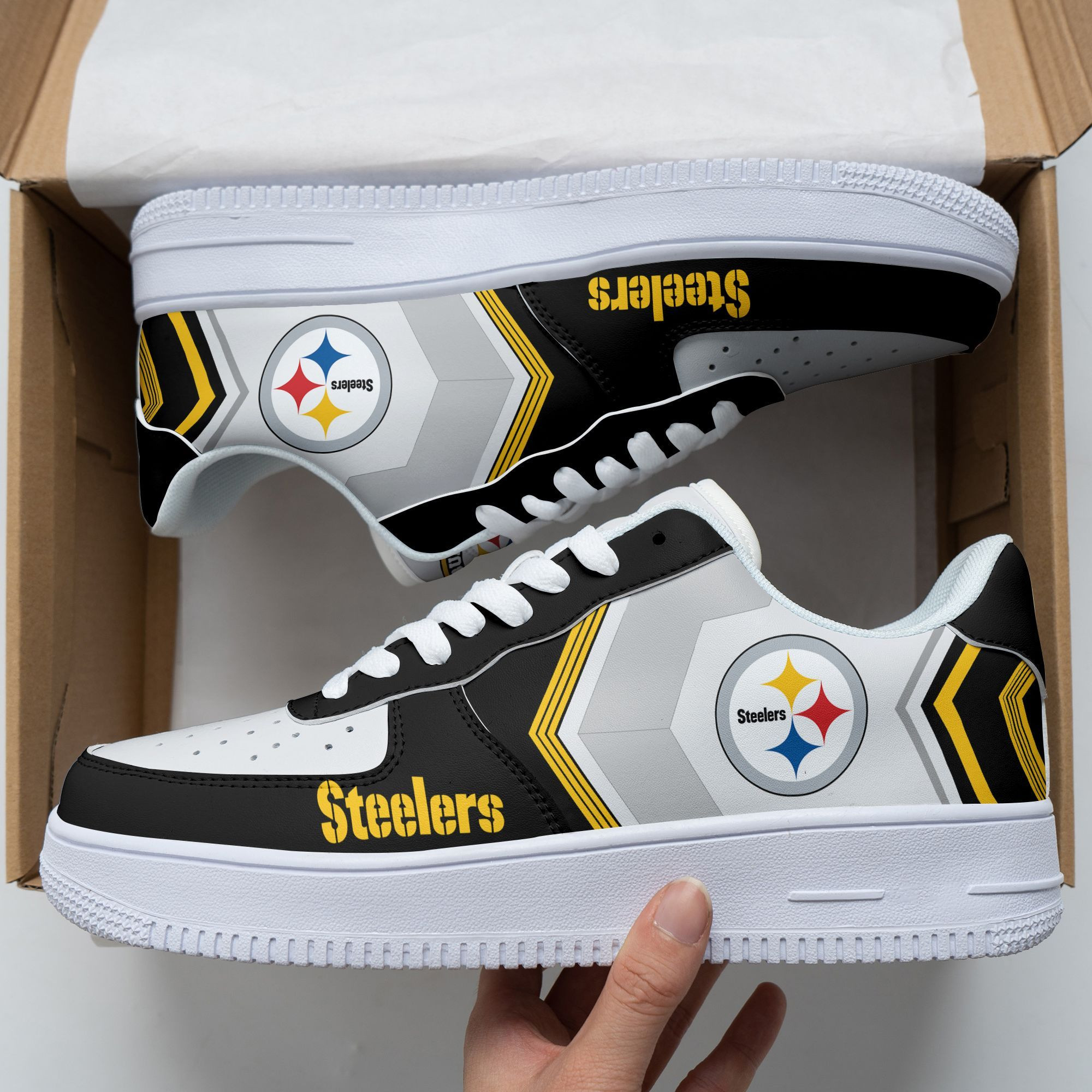 JWFancy Pittsburgh Steelers NFL Air Low-Top Sneakers Shoes For Men And Women