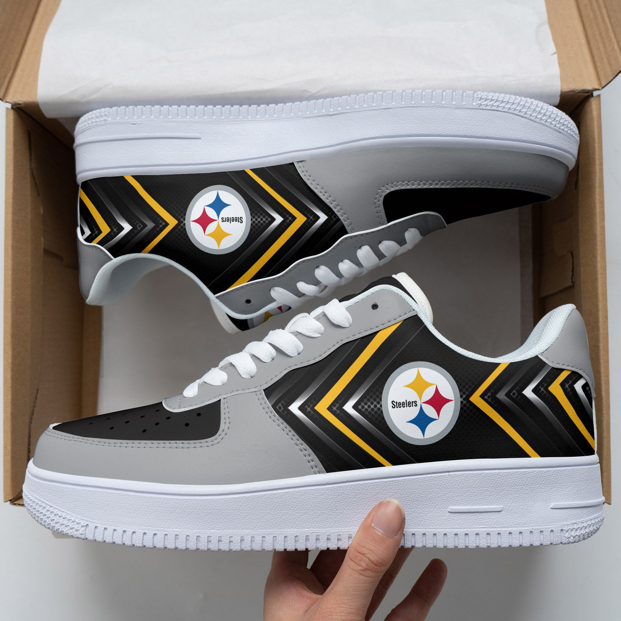 JWFancy Pittsburgh Steelers NFL Air Low-Top Sneakers Shoes For Men And Women