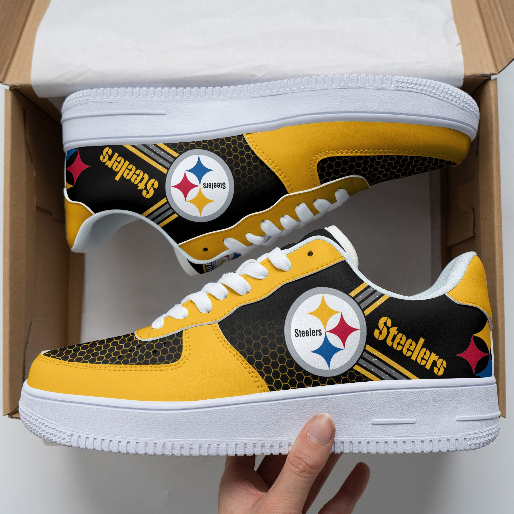 JWFancy Pittsburgh Steelers NFL Air Low-Top Sneakers Shoes For Men And Women