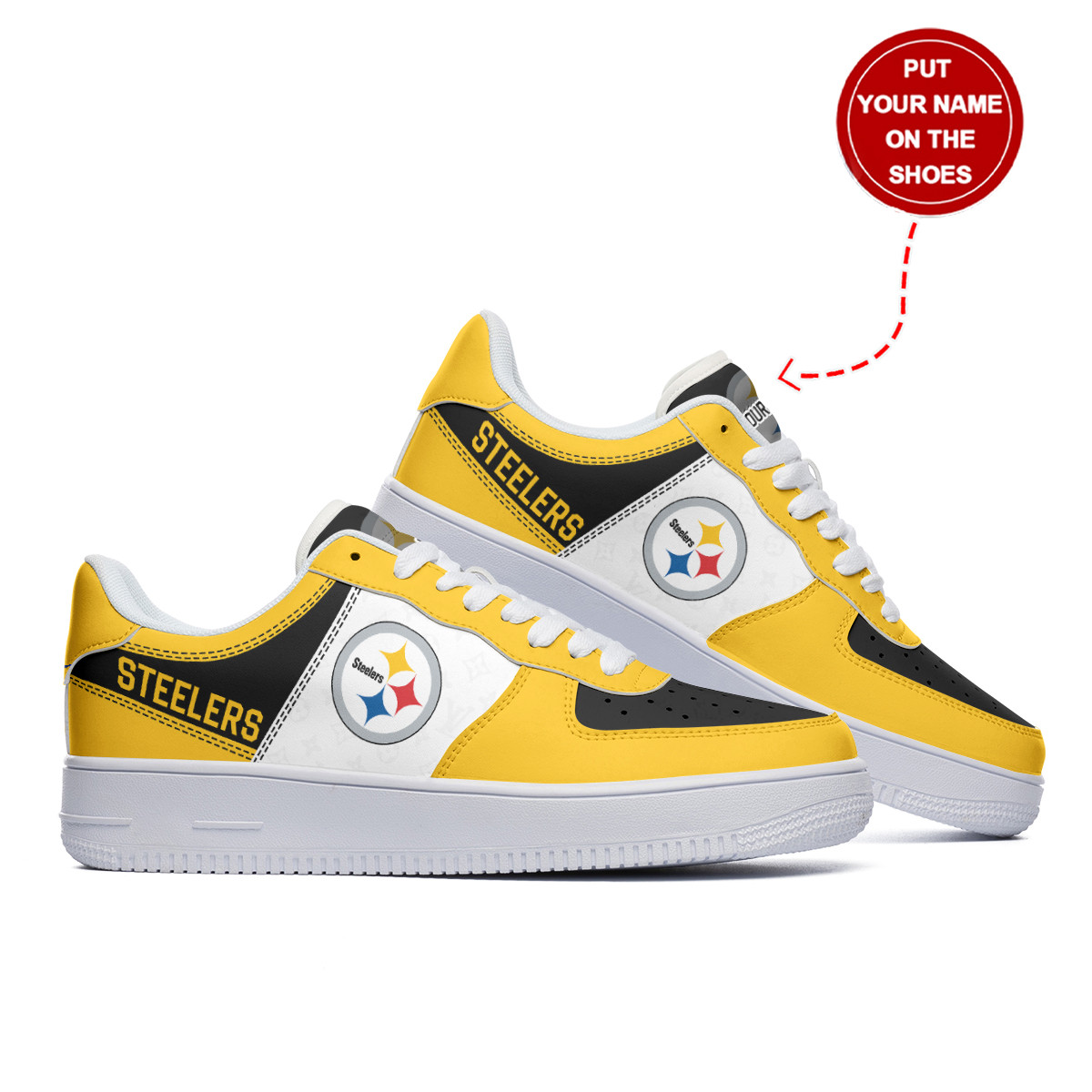 JWFancy Pittsburgh Steelers NFL Air Low-Top Sneakers Shoes For Men And Women