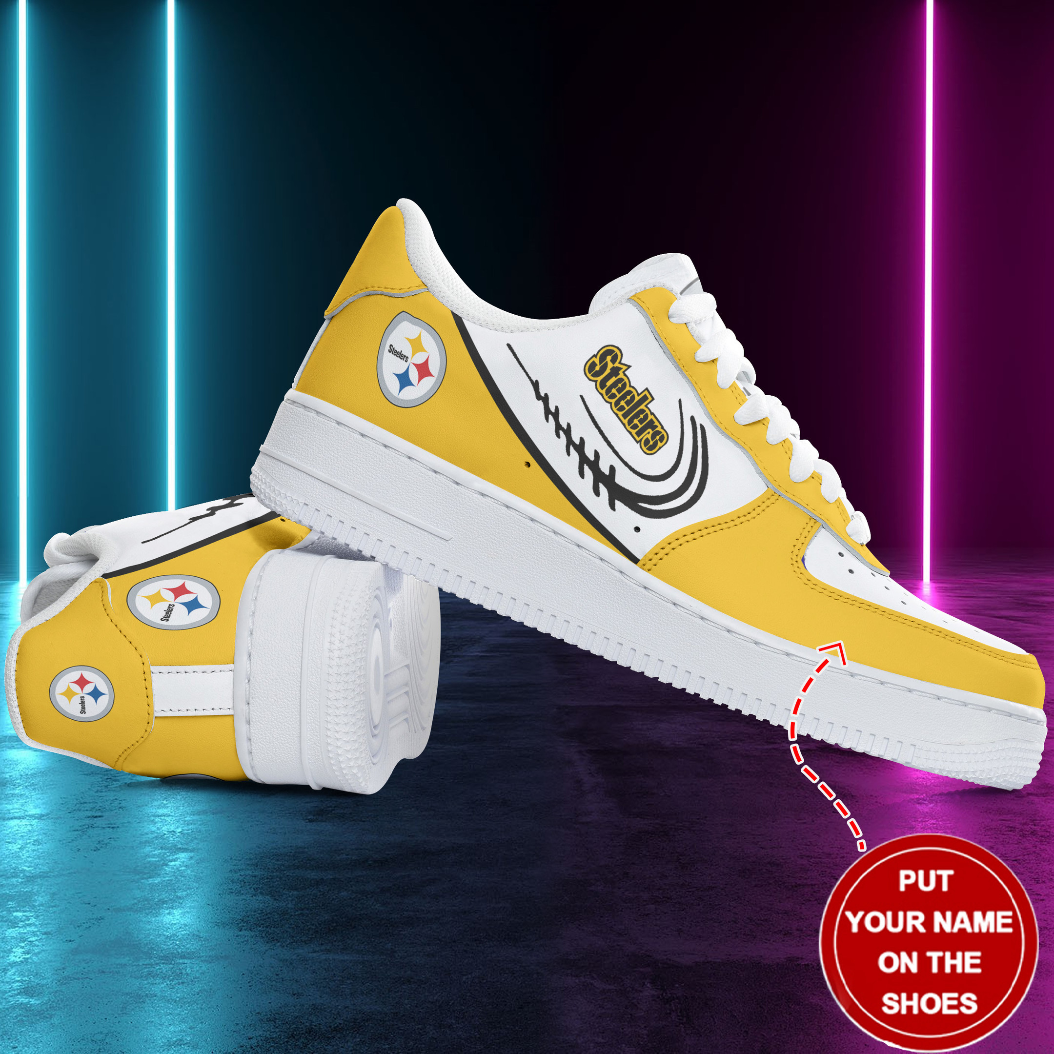 JWFancy Pittsburgh Steelers NFL Air Low-Top Sneakers Shoes For Men And Women