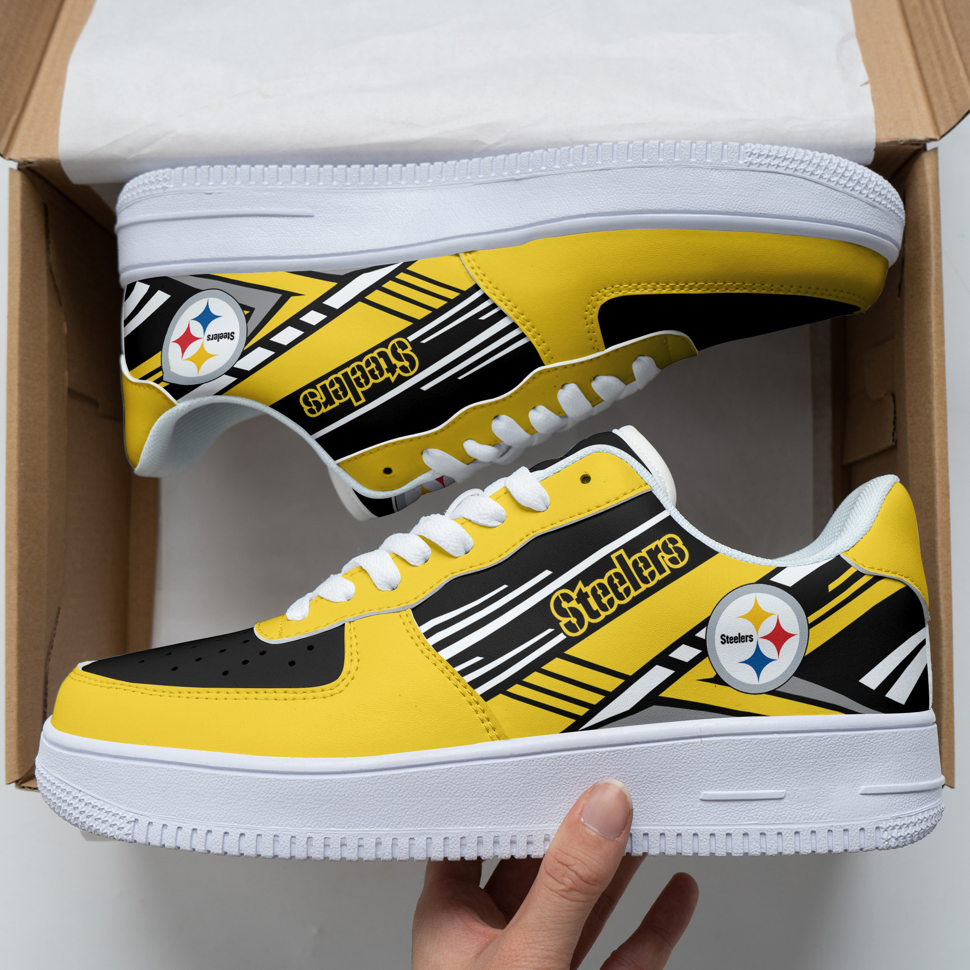 JWFancy Pittsburgh Steelers NFL Air Low-Top Sneakers Shoes For Men And Women