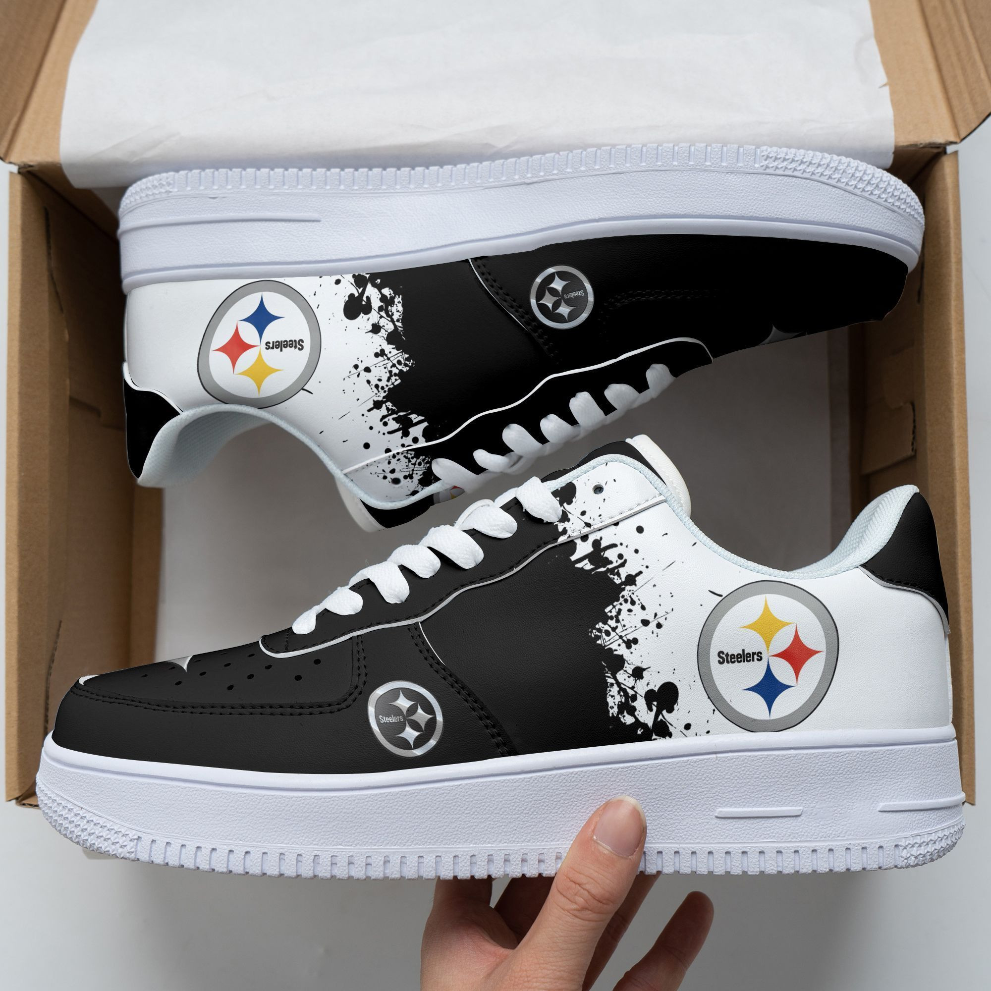 JWFancy Pittsburgh Steelers NFL Air Low-Top Sneakers Shoes For Men And Women