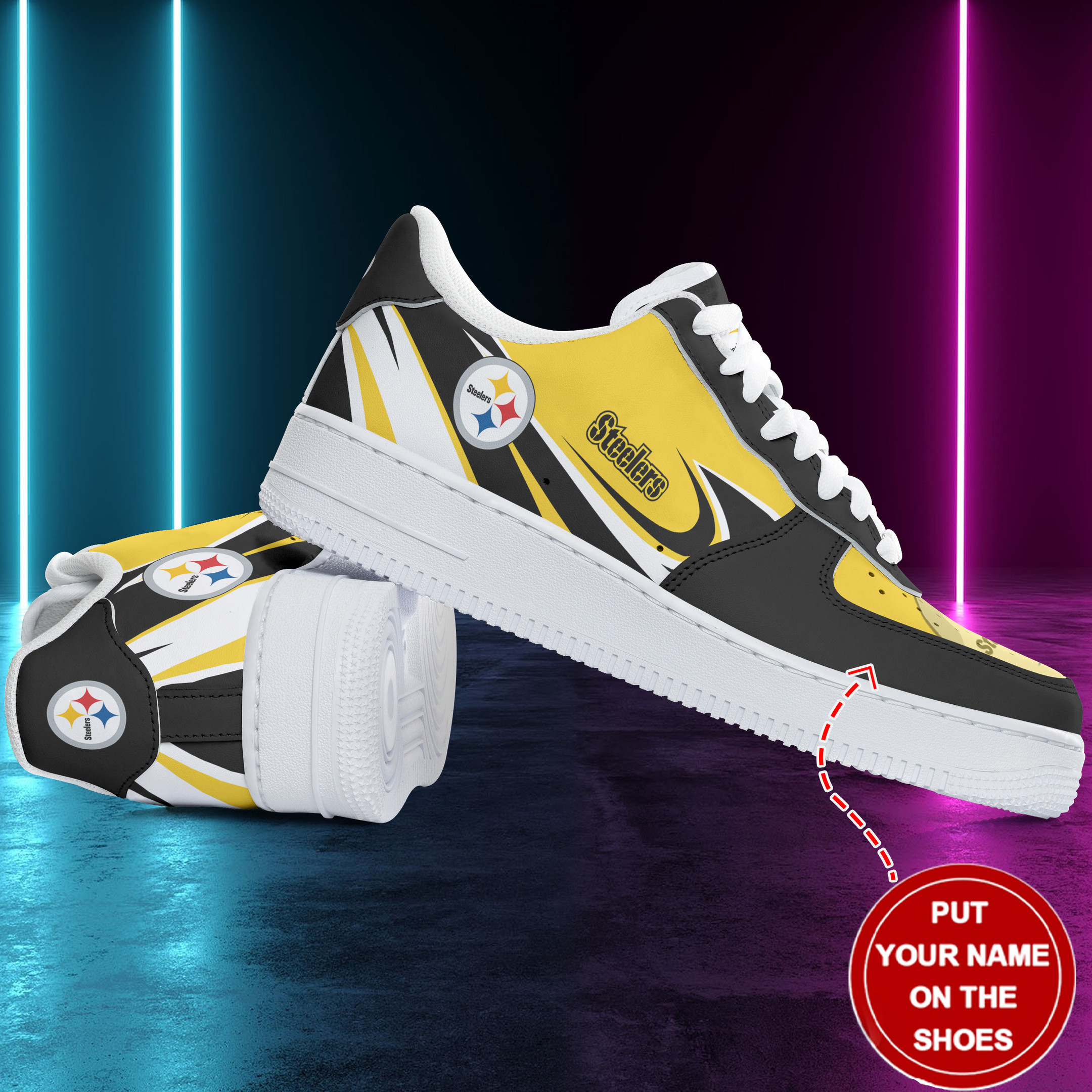 JWFancy Pittsburgh Steelers NFL Air Low-Top Sneakers Shoes For Men And Women
