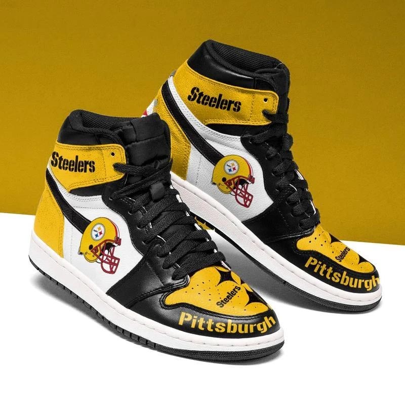 JWFancy Pittsburgh Steelers NFL AJ1 High Sneakers Shoes For Men And Women