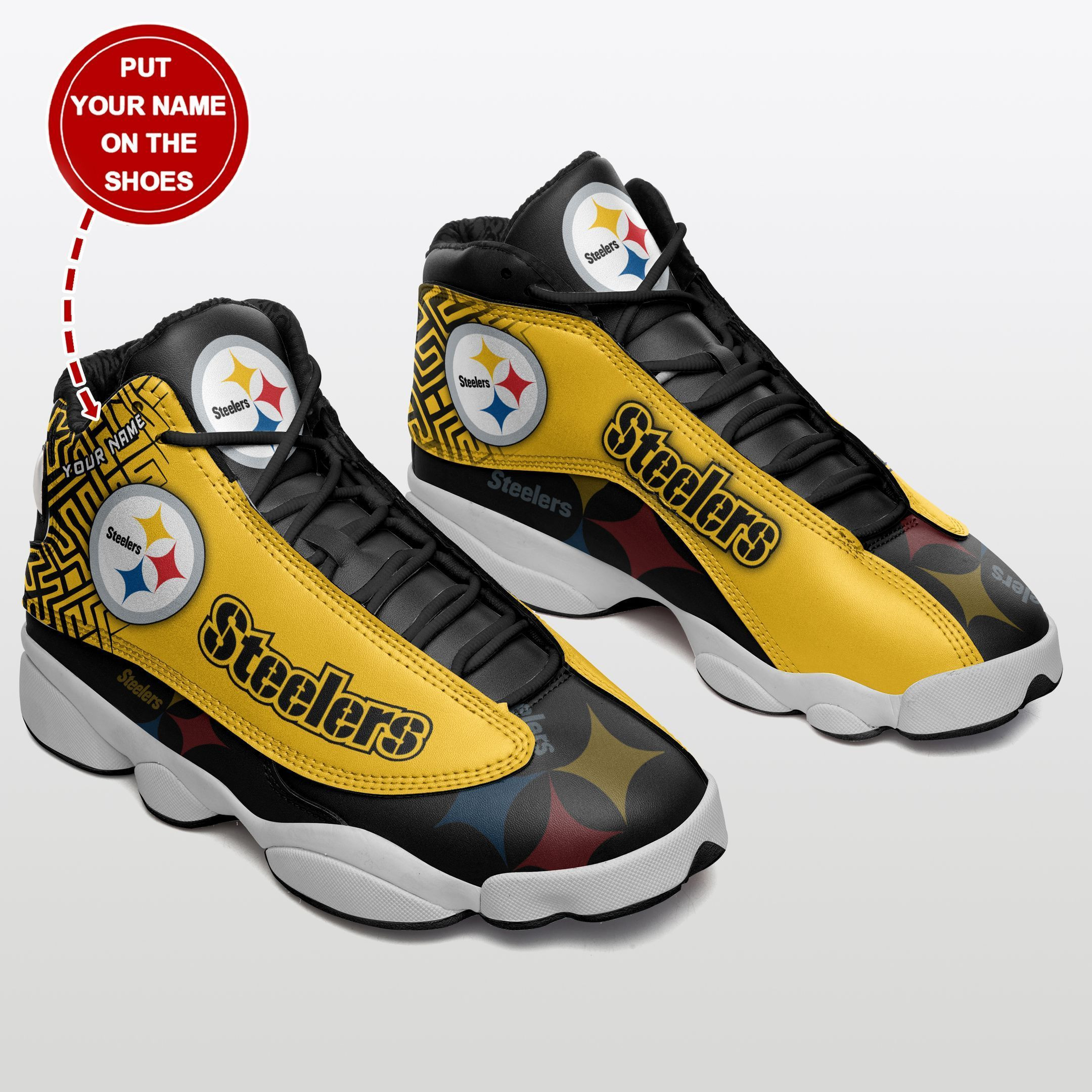 JWFancy Pittsburgh Steelers NFL AJ13 Sneakers Shoes For Men And Women
